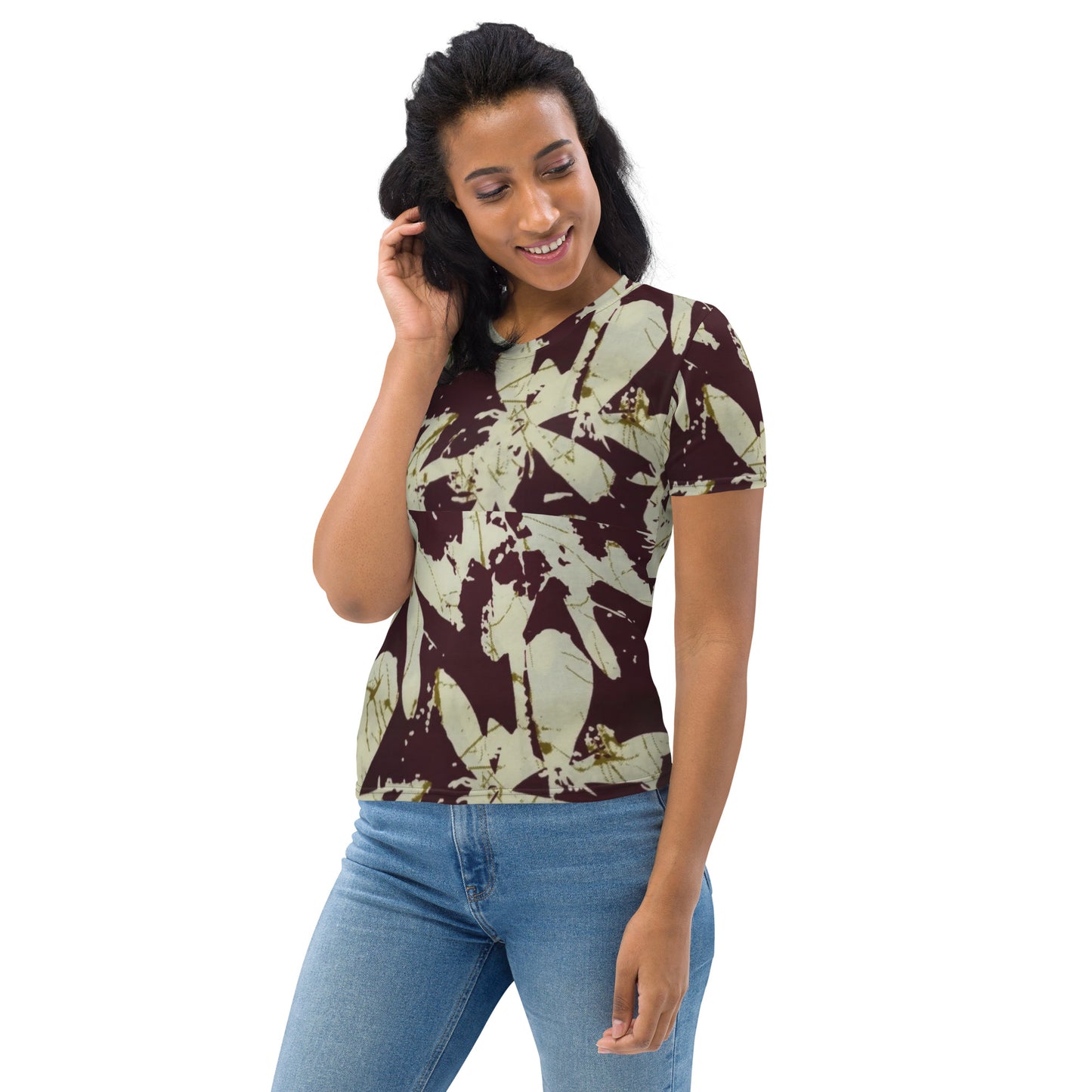 Brown Adire Women's T-shirt