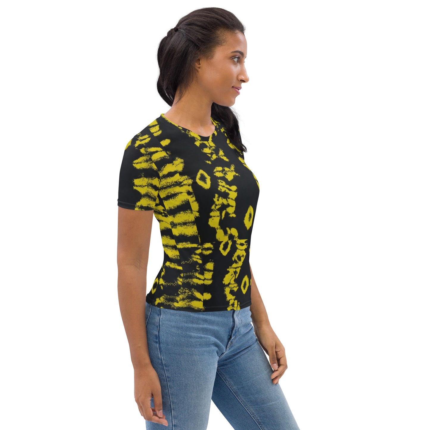 Yellow Adire Ankara Women's T-shirt