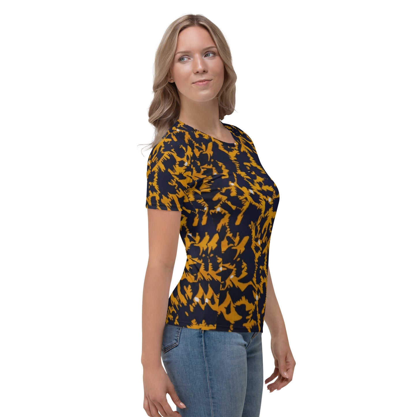 Yellow Leopard Ankara Women's T-shirt