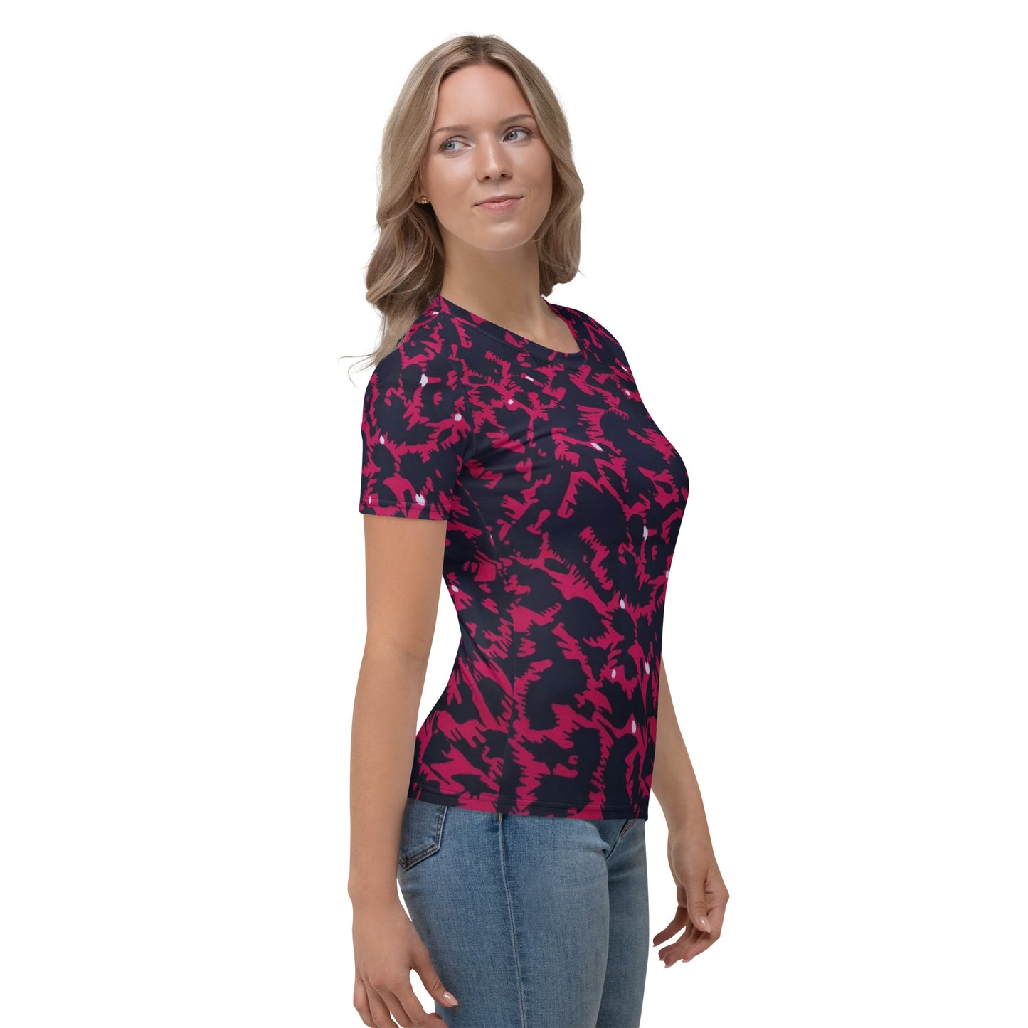 Pink Leopard Ankara Women's T-shirt