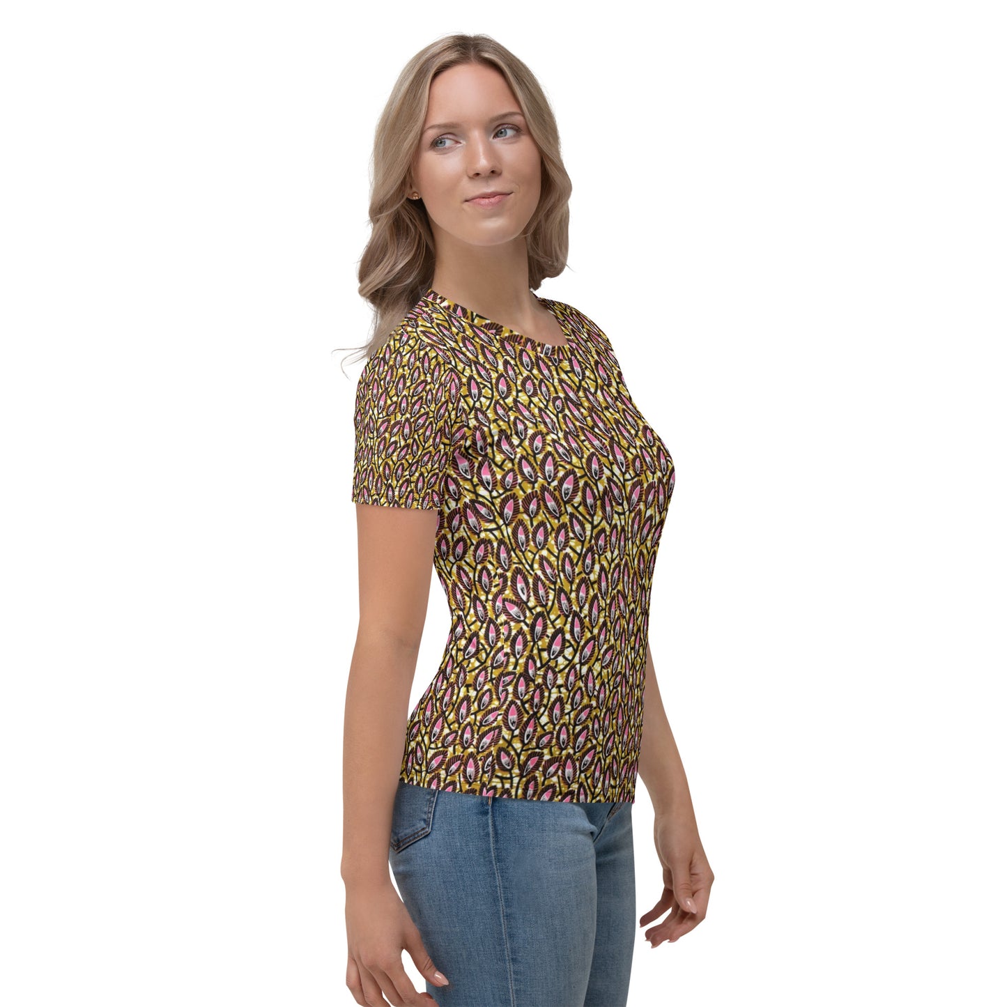 Pink Brown Ankara Women's T-shirt