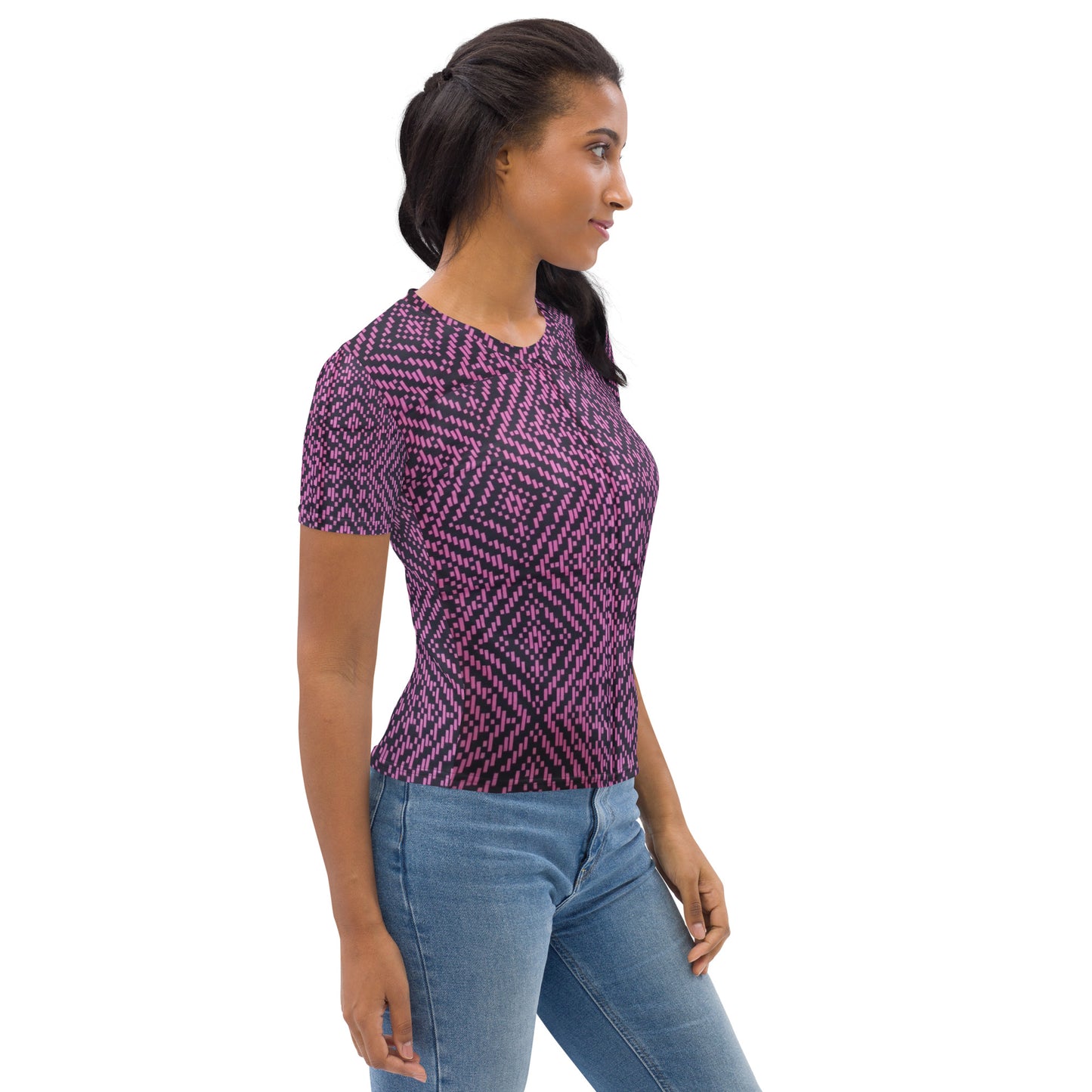 Pink Aztec Ankara Women's T-shirt