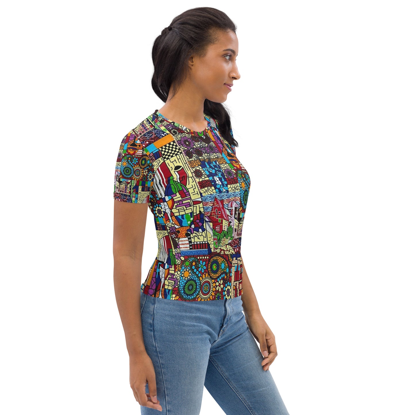 Colourful Artsy Ankara Women's T-shirt