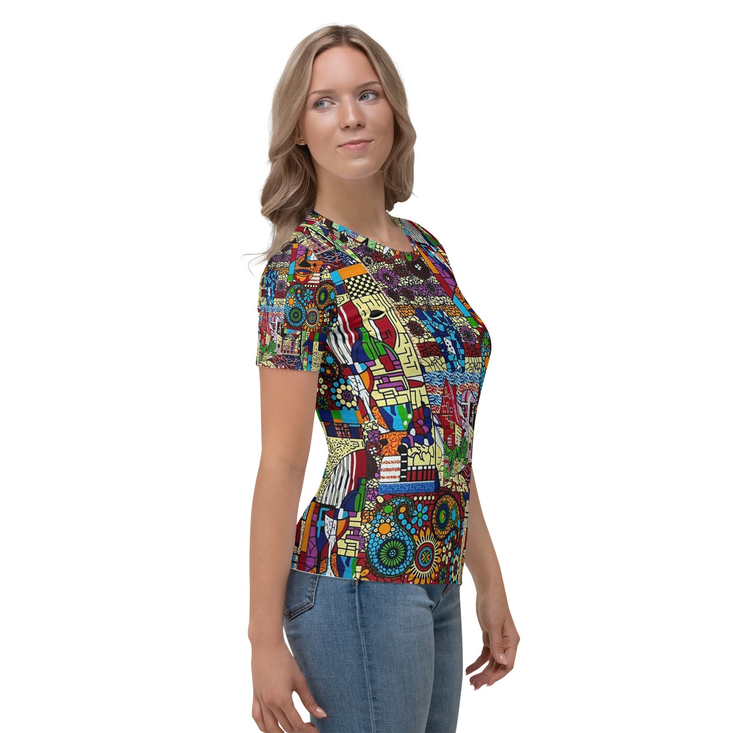 Colourful Artsy Ankara Women's T-shirt