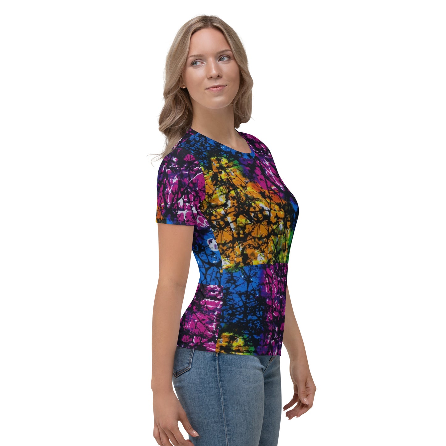 Multicolour Adire Ankara Women's T-shirt