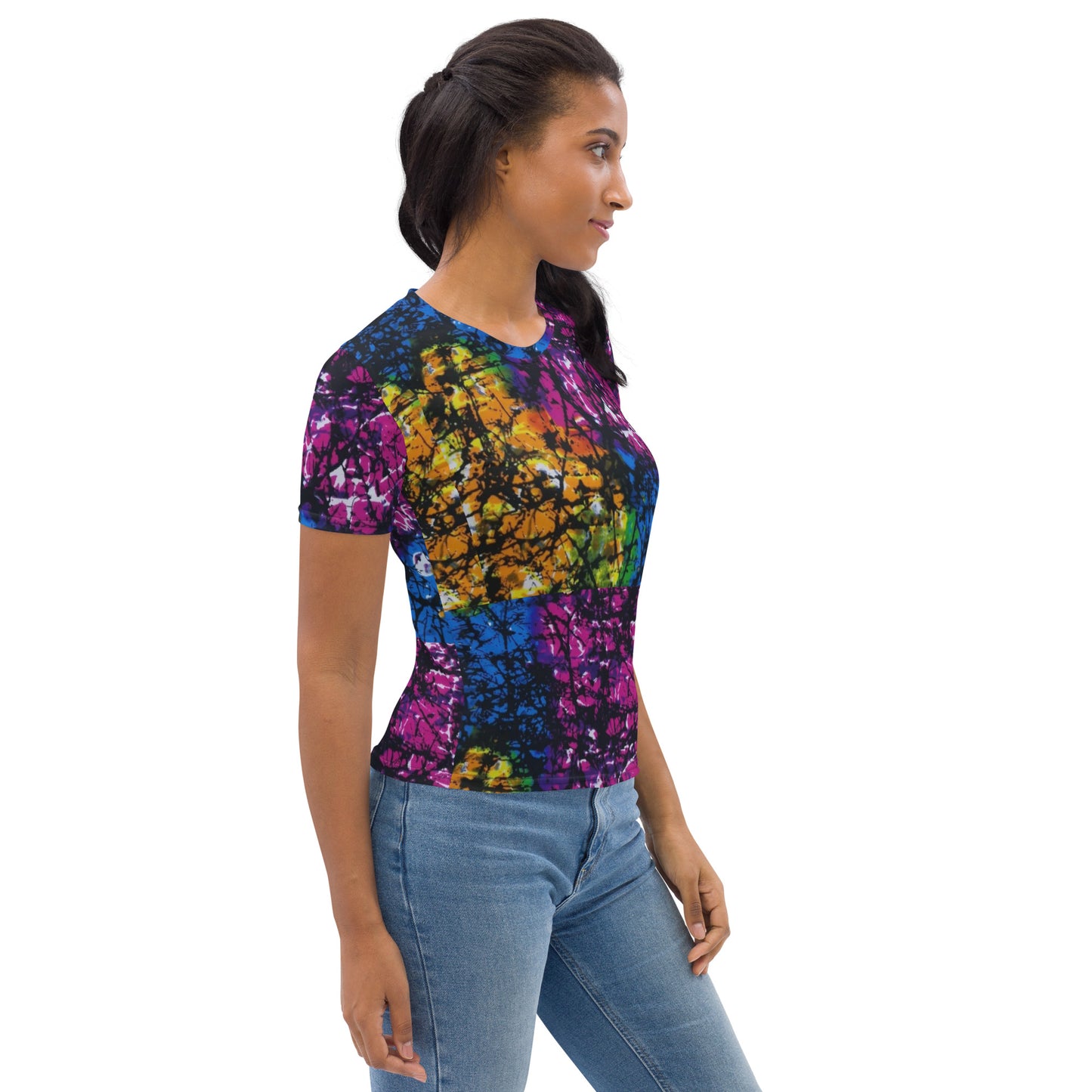 Multicolour Adire Ankara Women's T-shirt