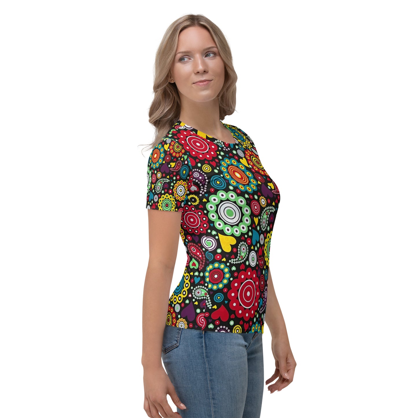 Multicolour Bloom Ankara Women's T-shirt