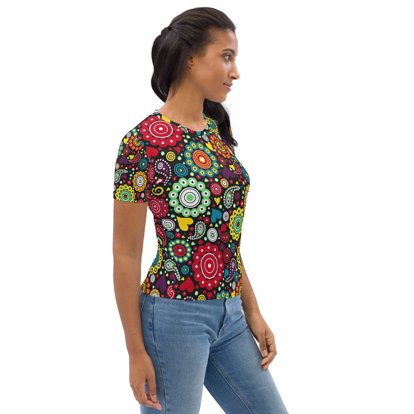 Multicolour Bloom Ankara Women's T-shirt