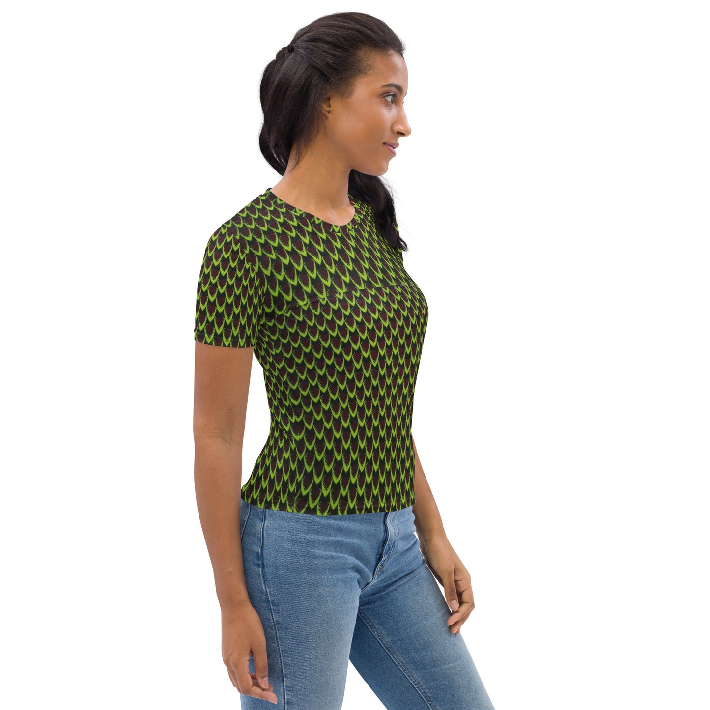 Green Flame Ankara Women's T-shirt