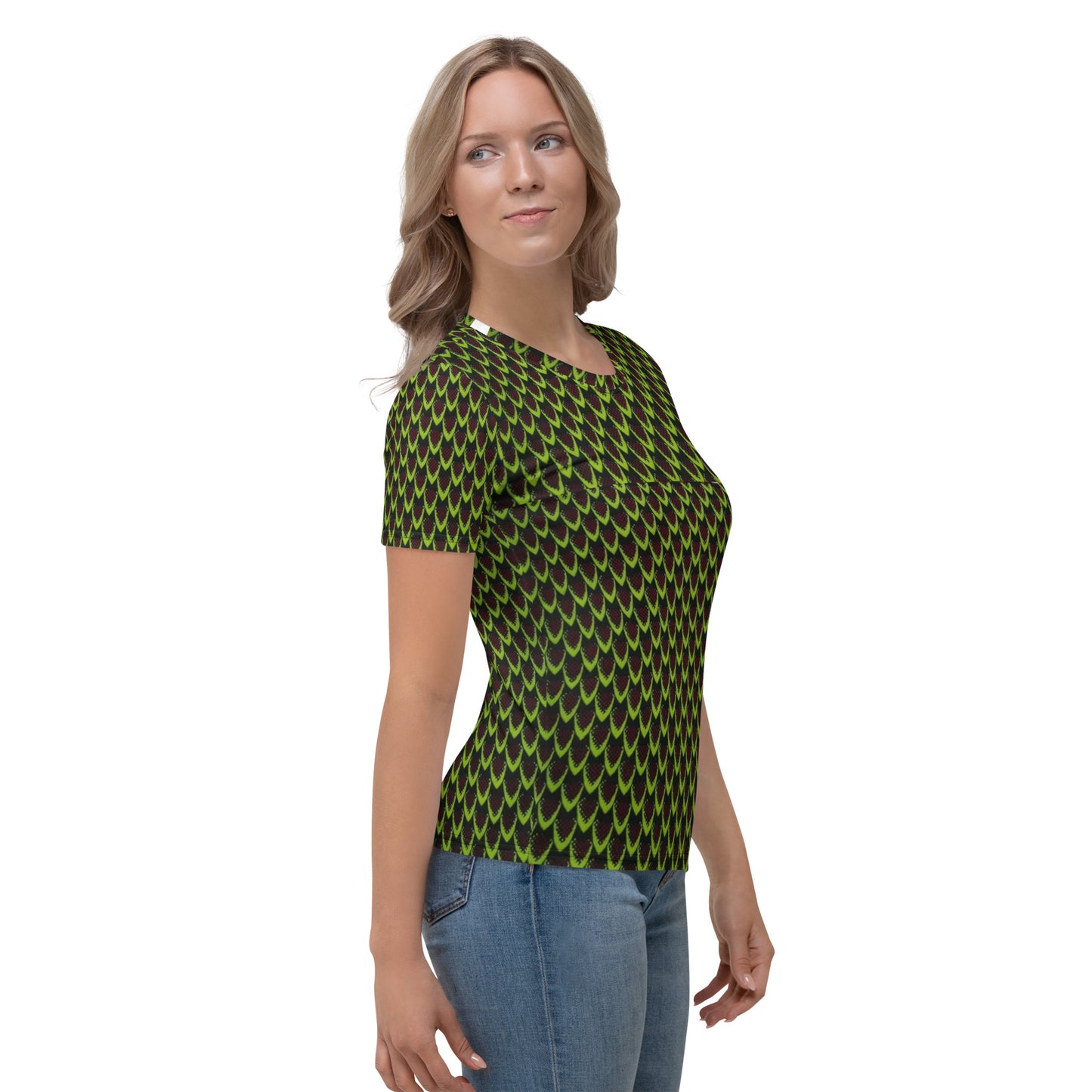 Green Flame Ankara Women's T-shirt