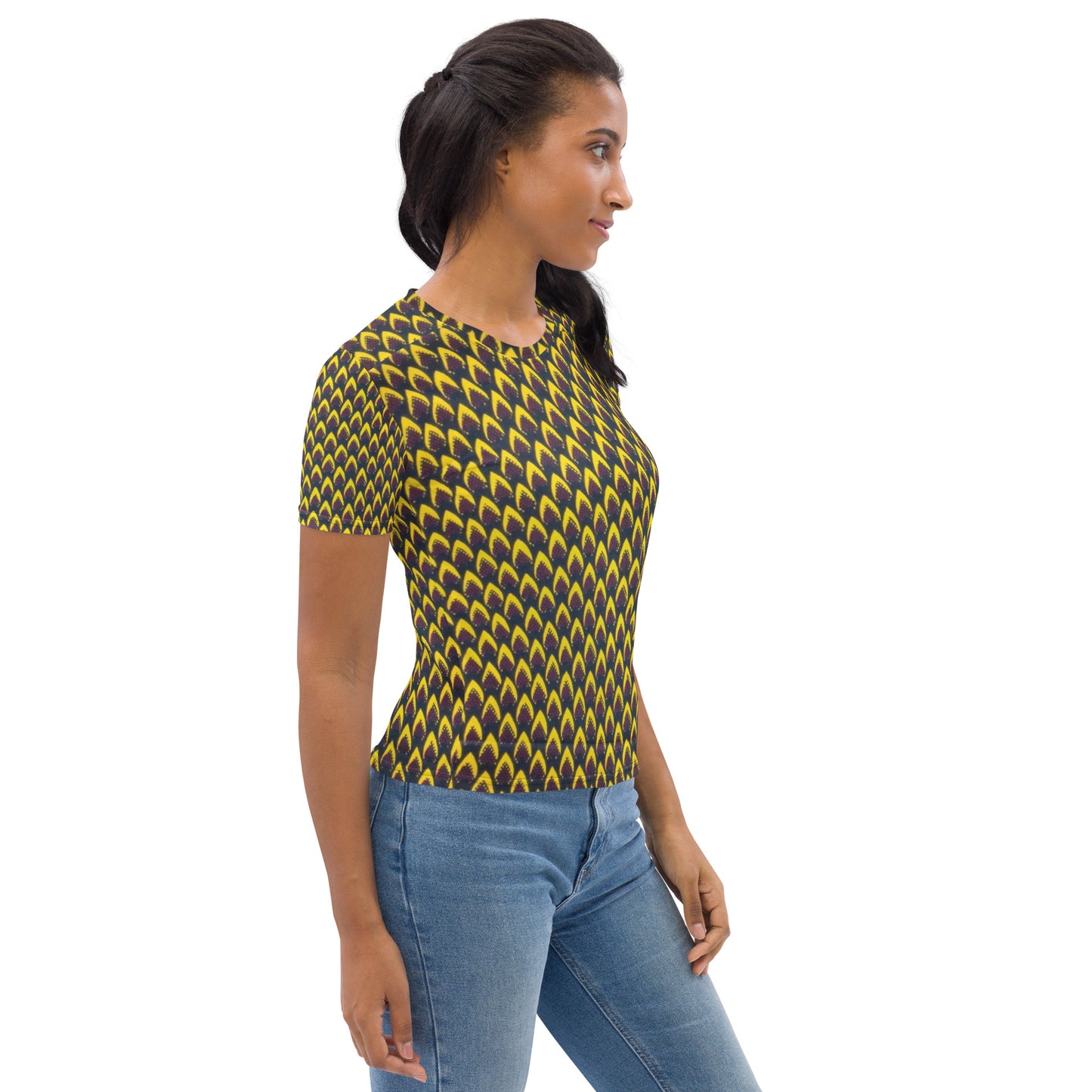 Yellow Flame Ankara Women's T-shirt