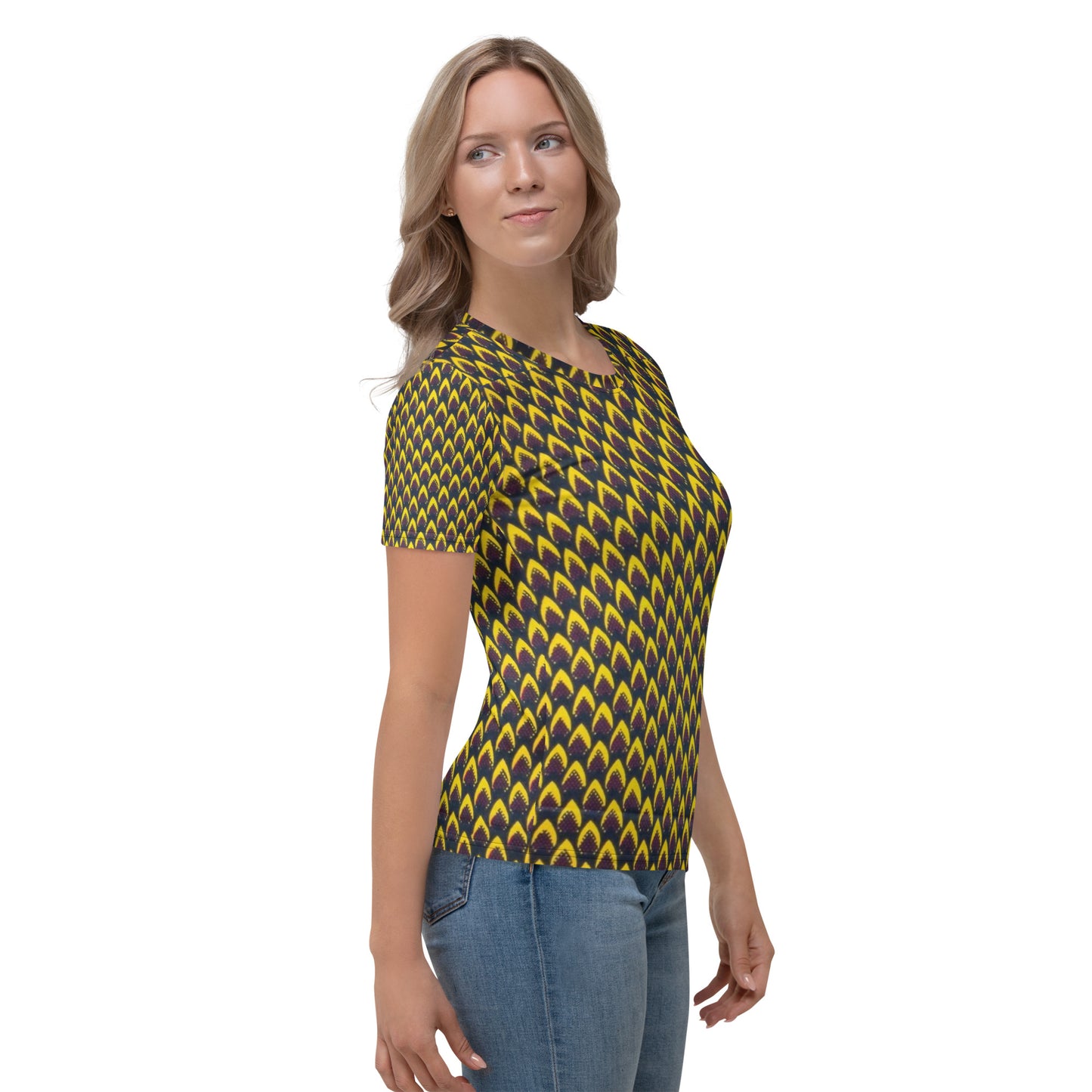 Yellow Flame Ankara Women's T-shirt