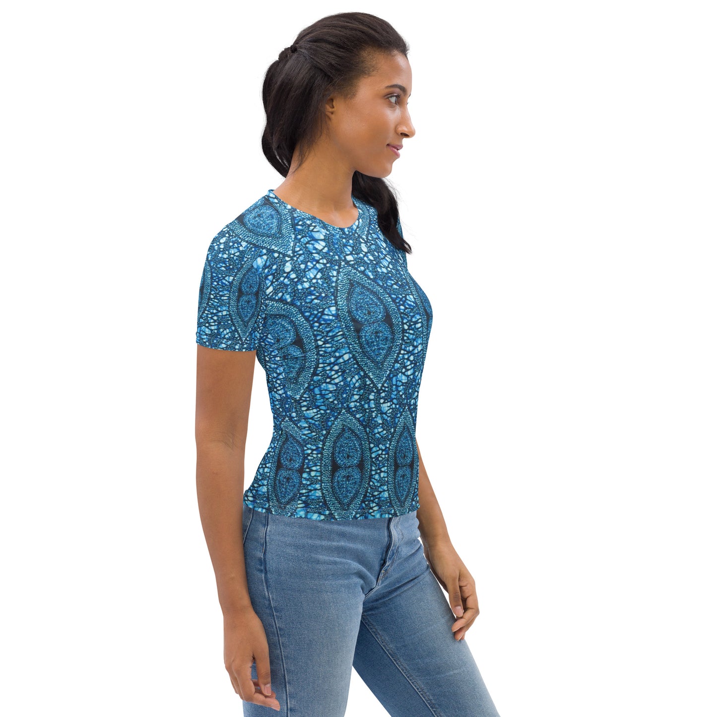 Blue Peas Ankara Women's T-shirt