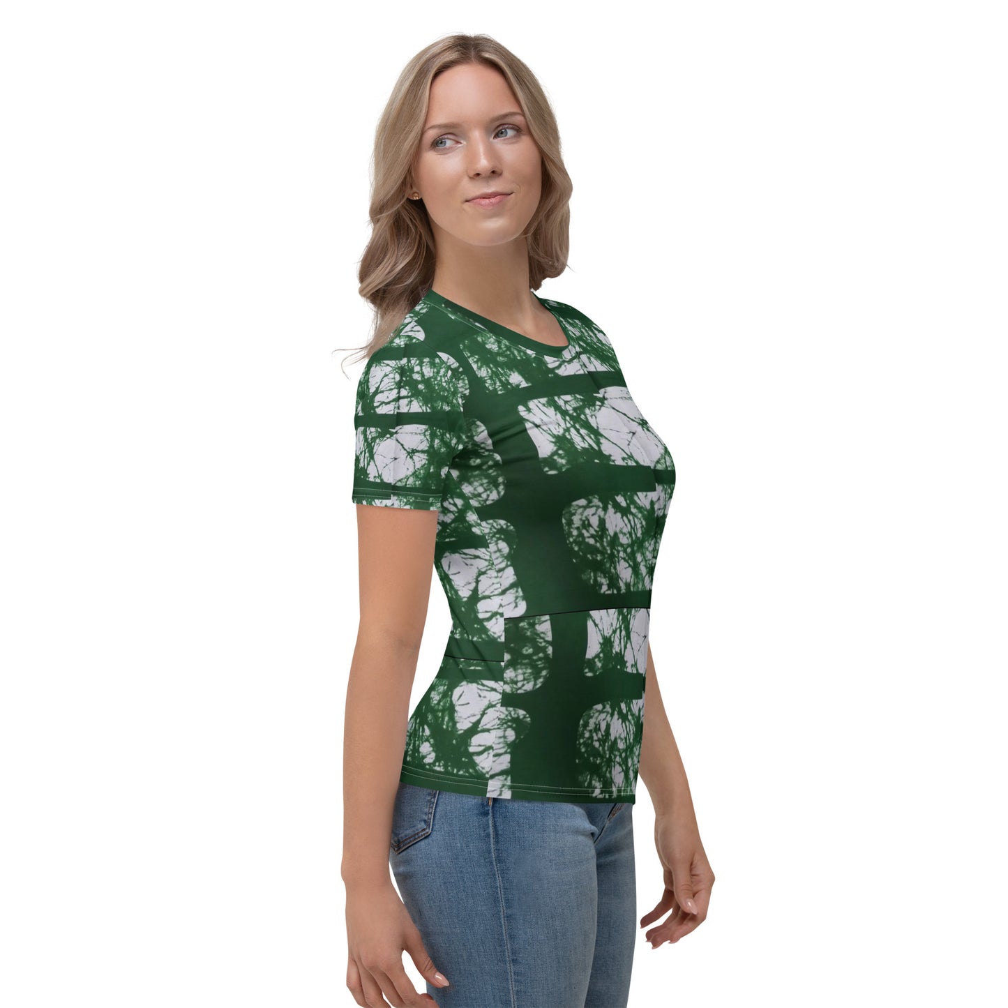 Green Adire Ankara Women's T-shirt