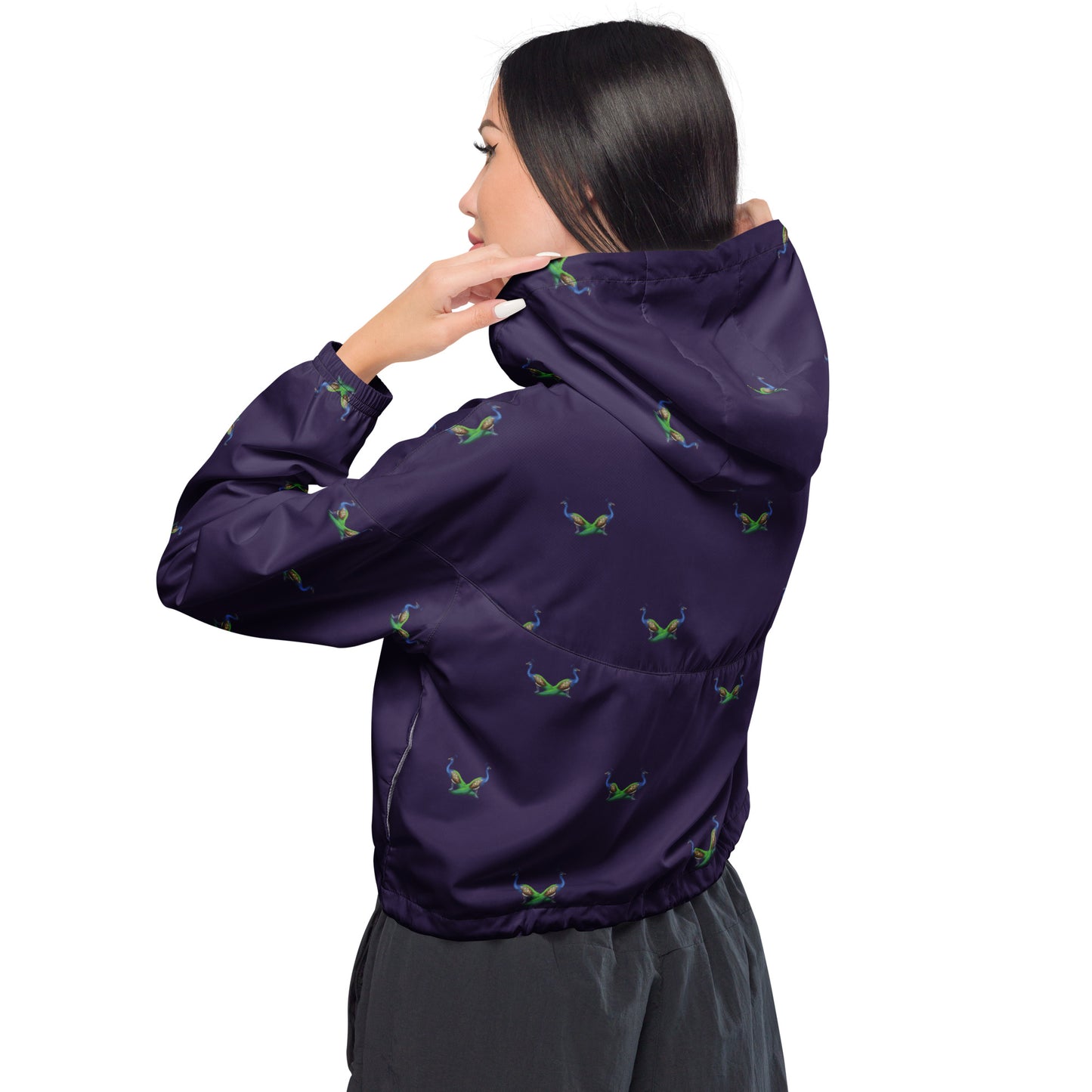 Peacock Women’s Cropped Windbreaker