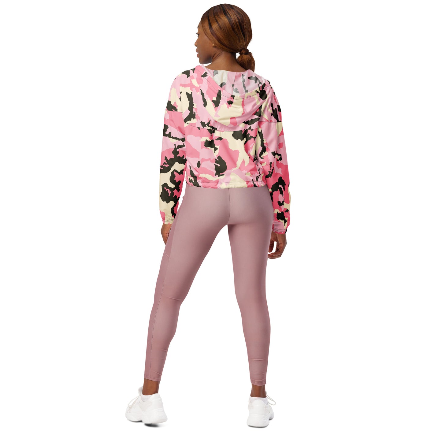 Pink Camo Women’s Cropped Windbreaker