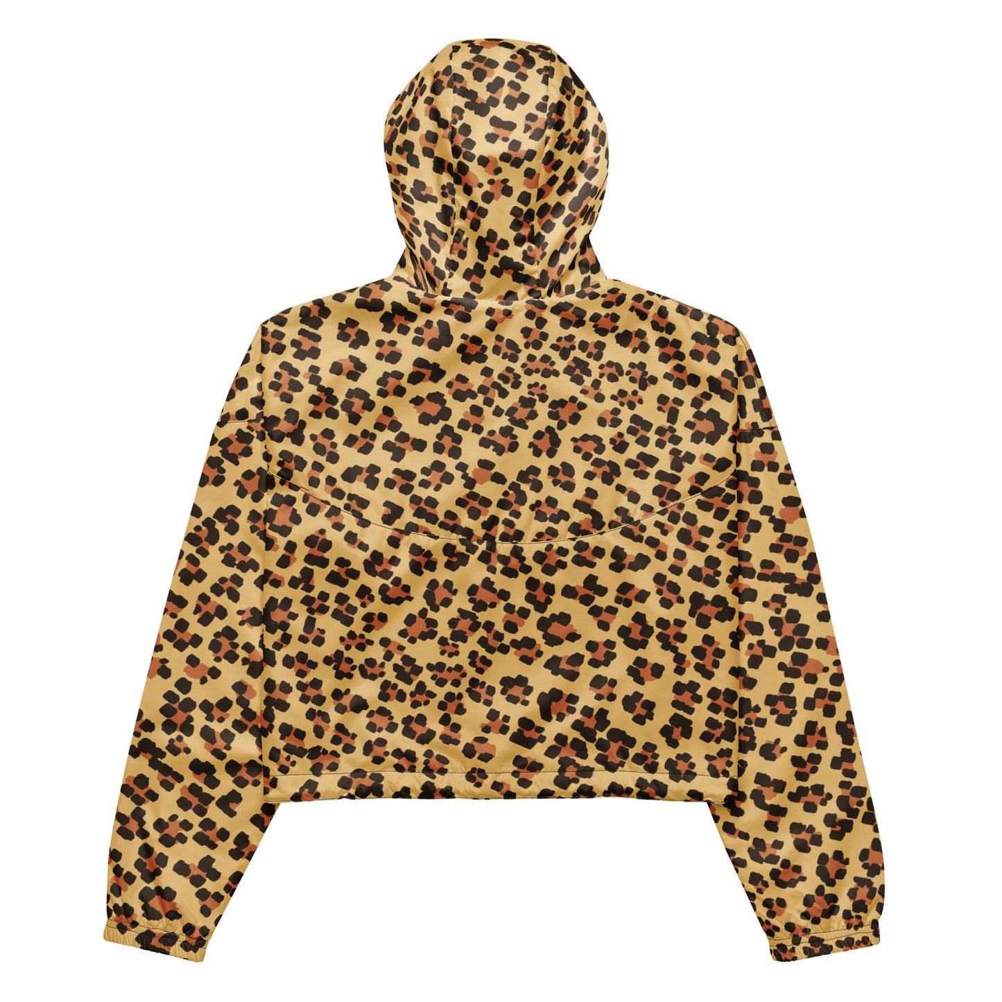 Brown Leopard Women’s Cropped Windbreaker