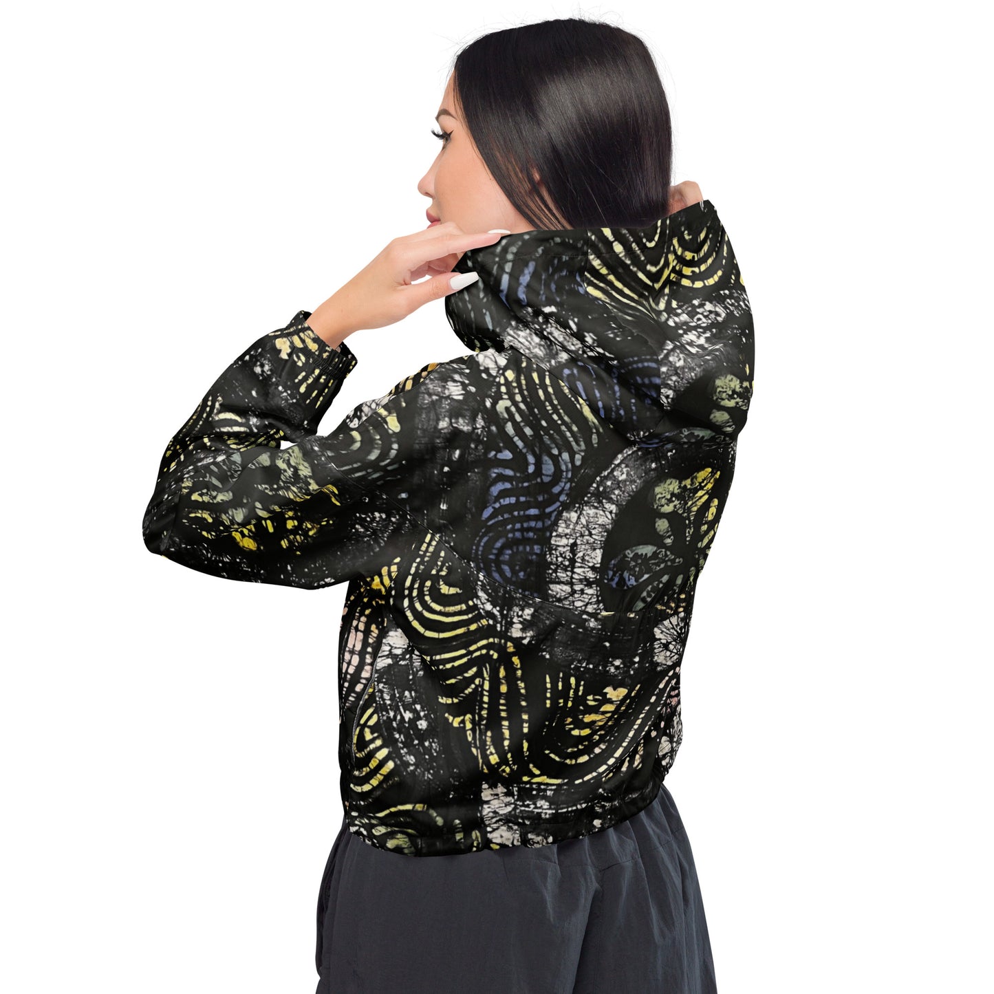 Swirls Women’s Cropped Windbreaker