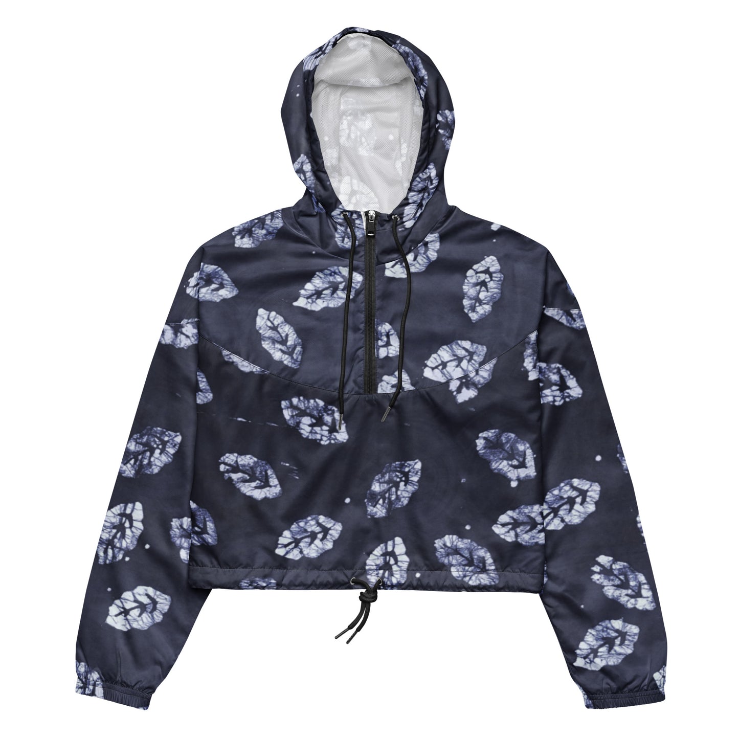 Indigo Leaf Women’s Cropped Windbreaker