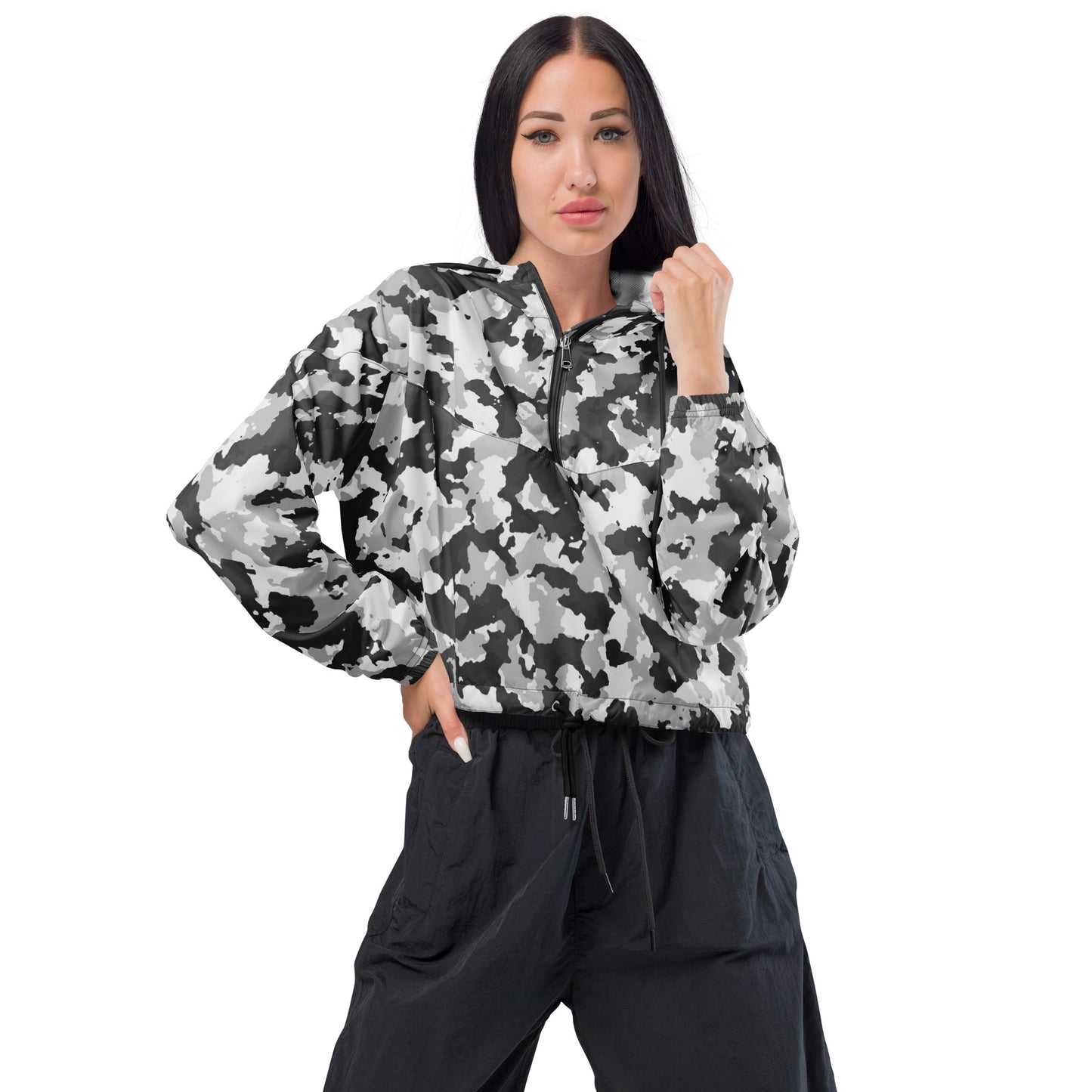 Camouflage Women’s Cropped Windbreaker