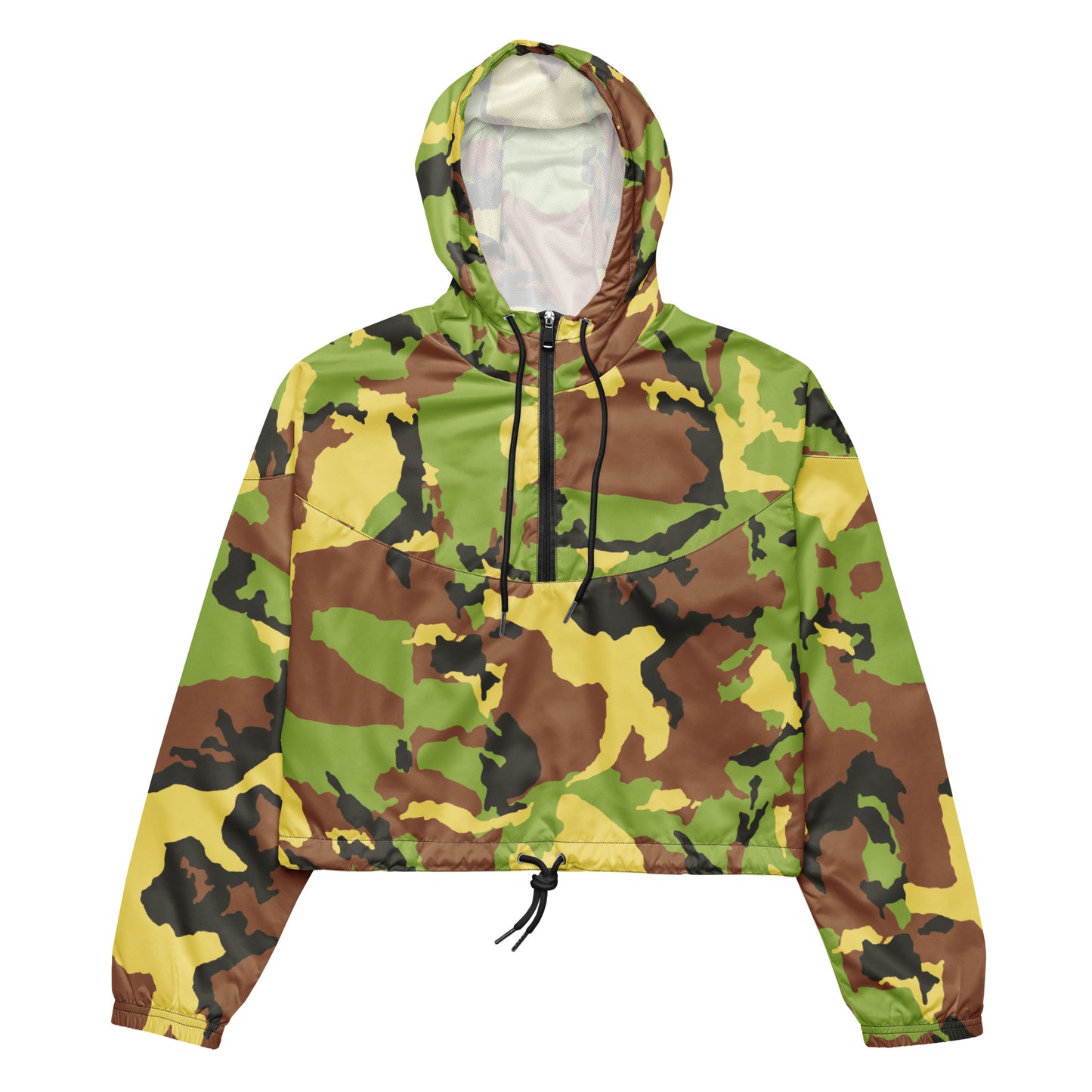 Camo Green Women’s Cropped Windbreaker