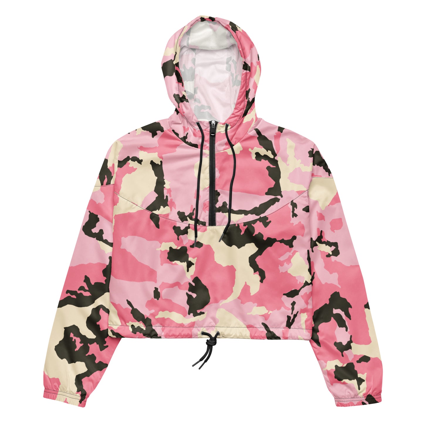 Pink Camo Women’s Cropped Windbreaker