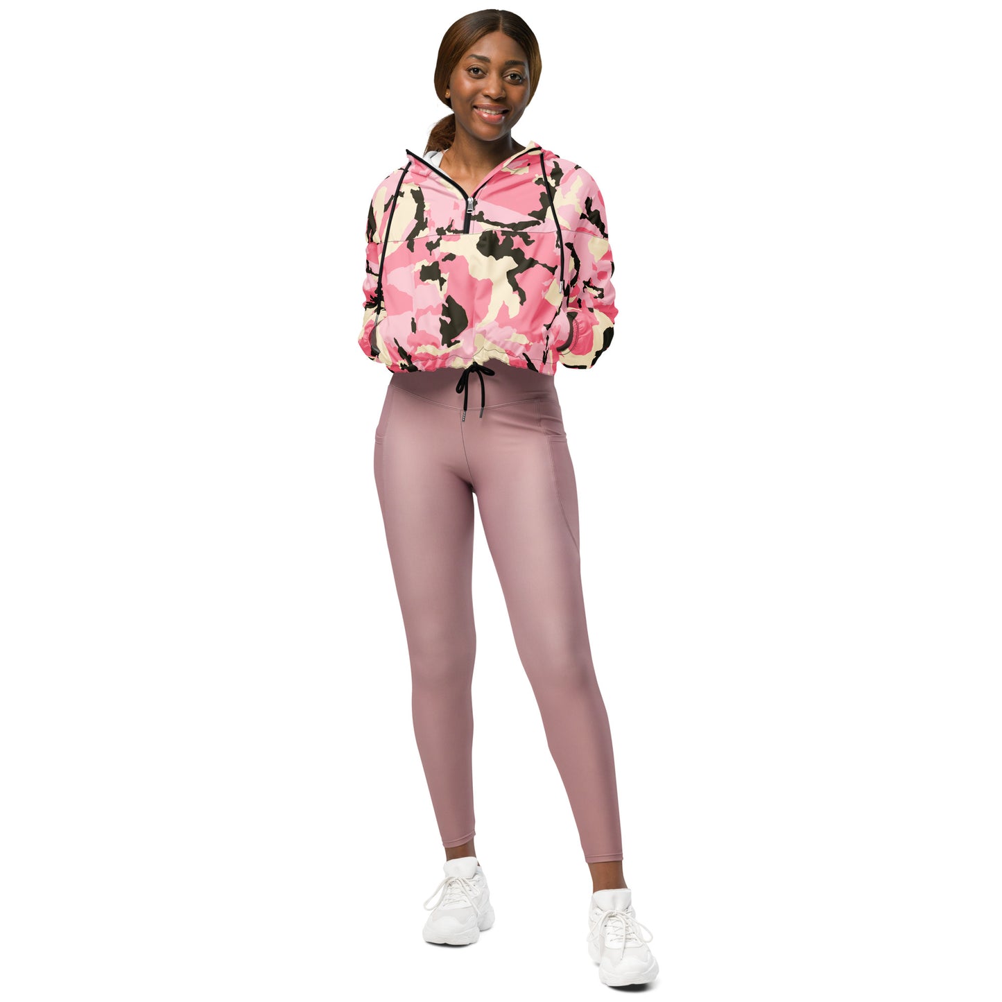 Pink Camo Women’s Cropped Windbreaker