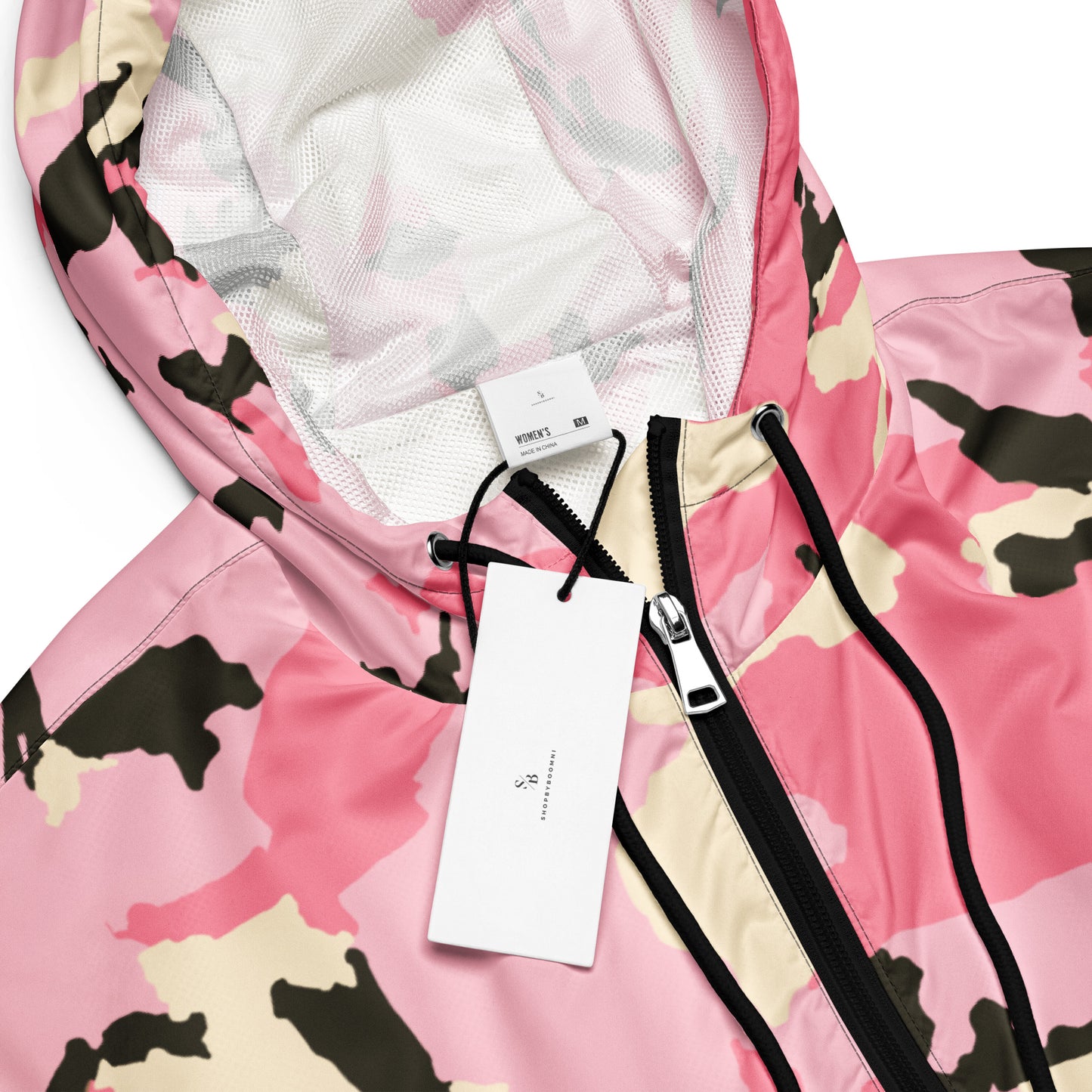 Pink Camo Women’s Cropped Windbreaker