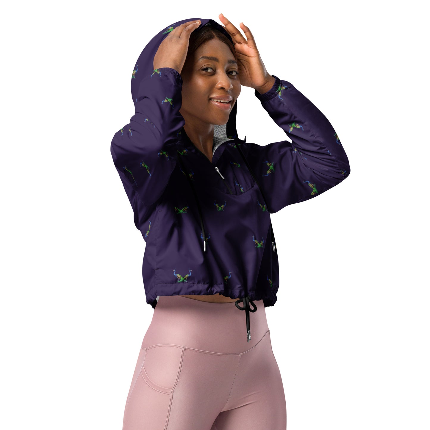 Peacock Women’s Cropped Windbreaker