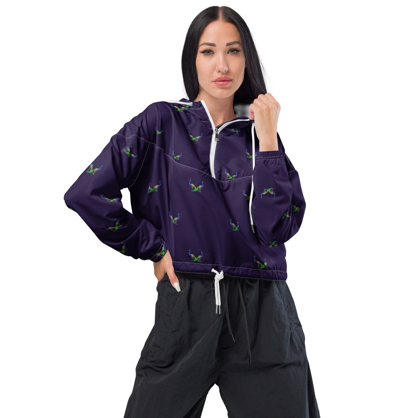 Peacock Women’s Cropped Windbreaker