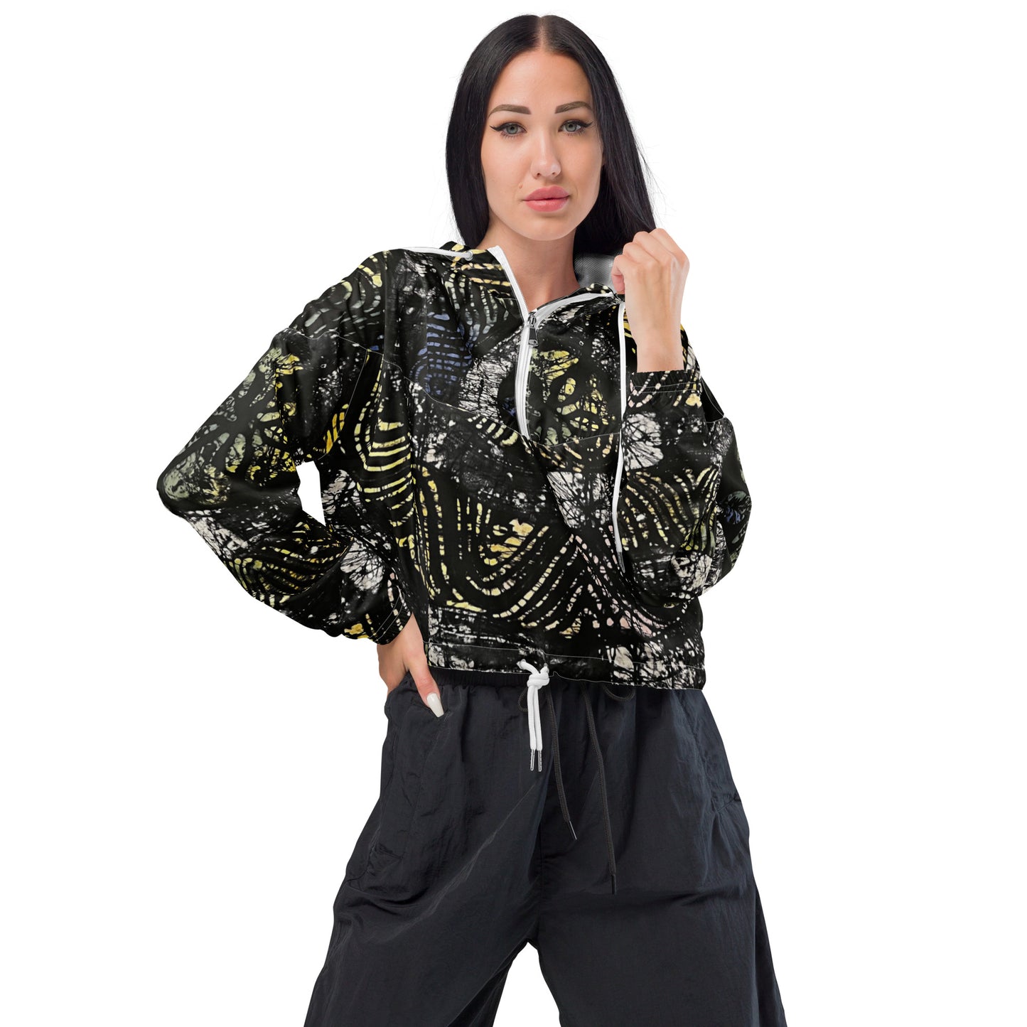 Swirls Women’s Cropped Windbreaker