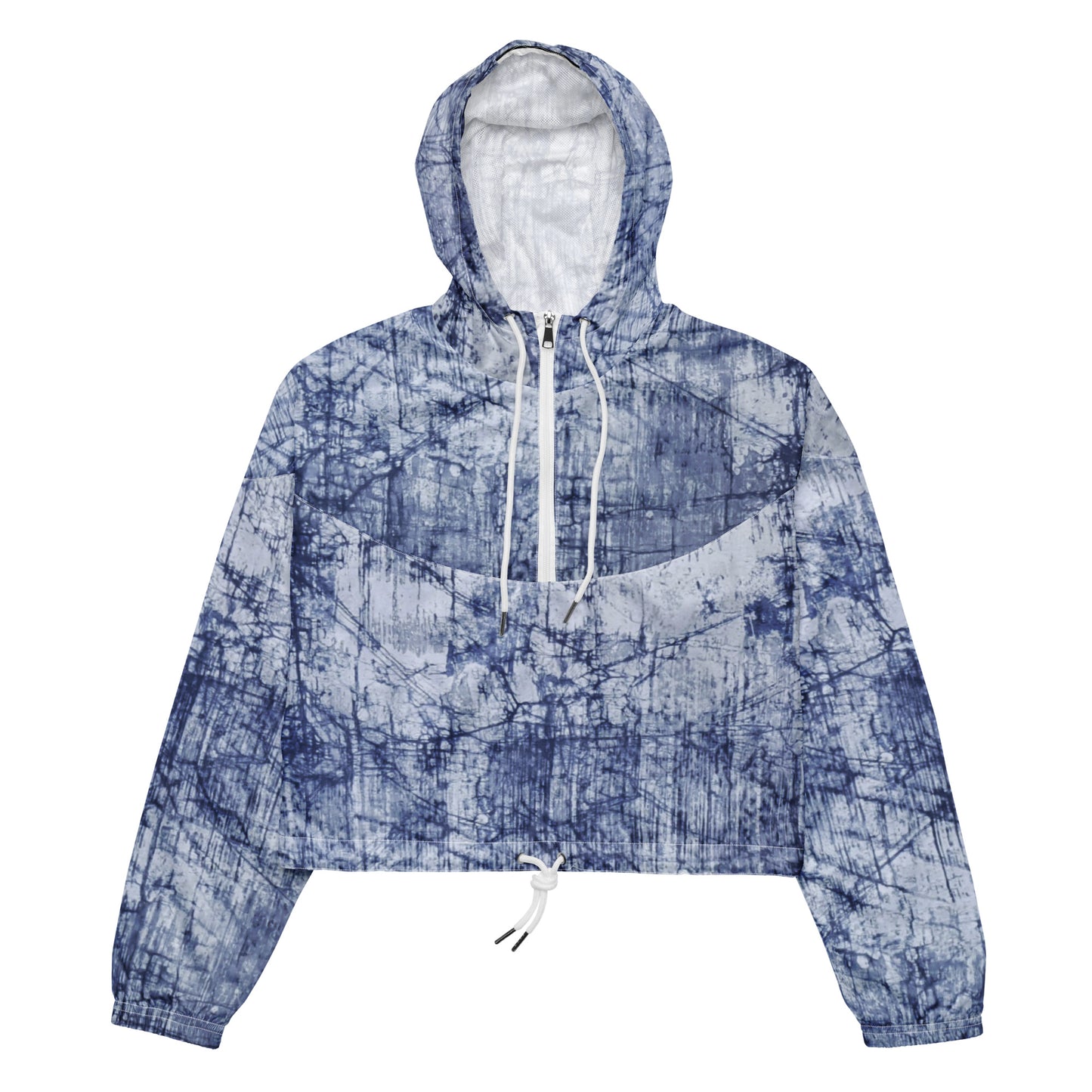 Marble Adire Women’s Cropped Windbreaker