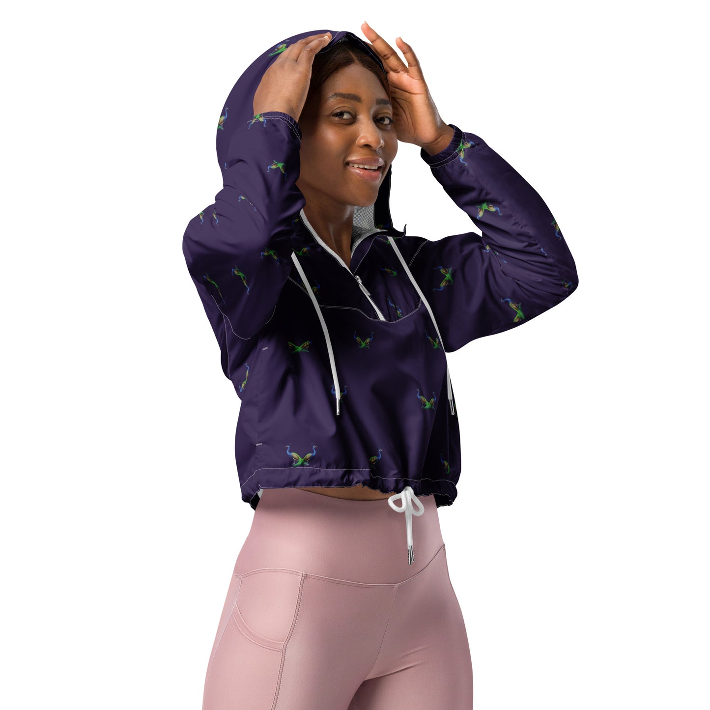 Peacock Women’s Cropped Windbreaker