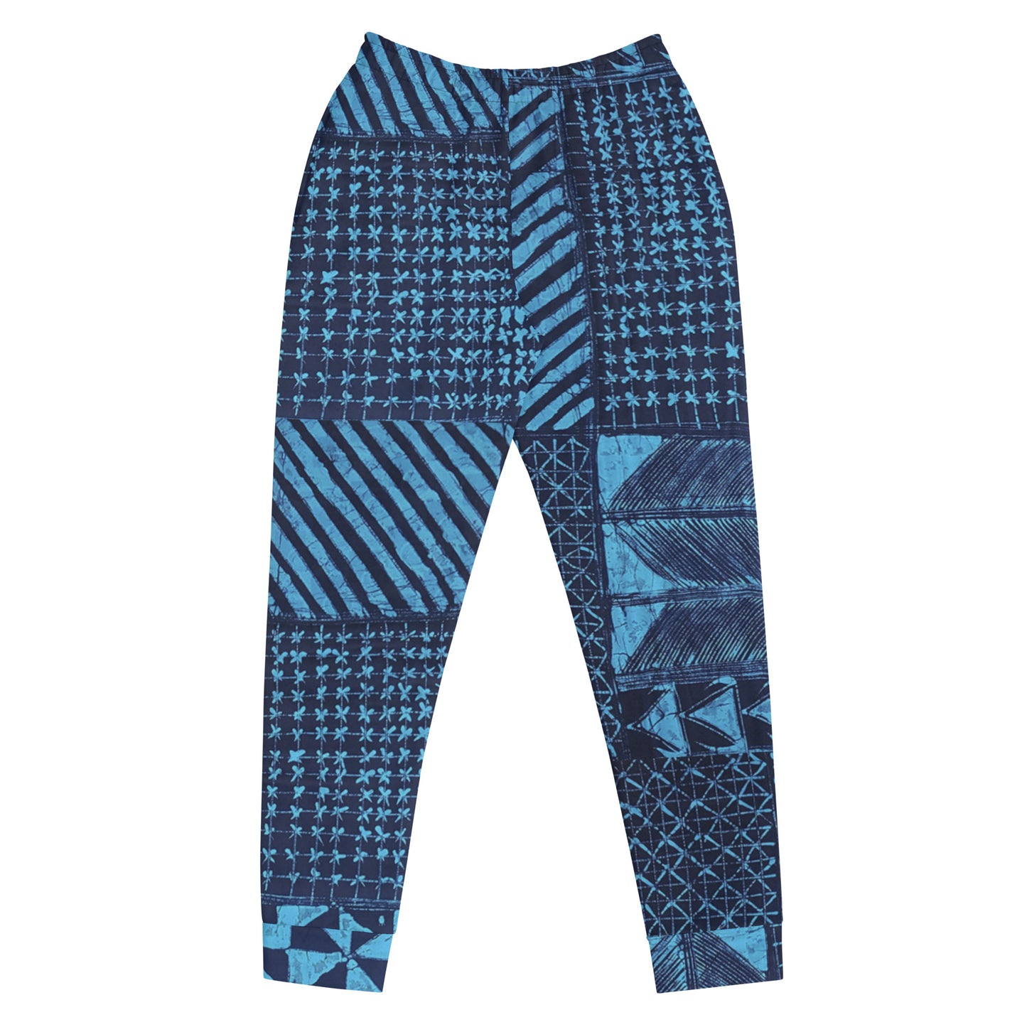 Black And Turquoise Shapes Adire Women's Joggers