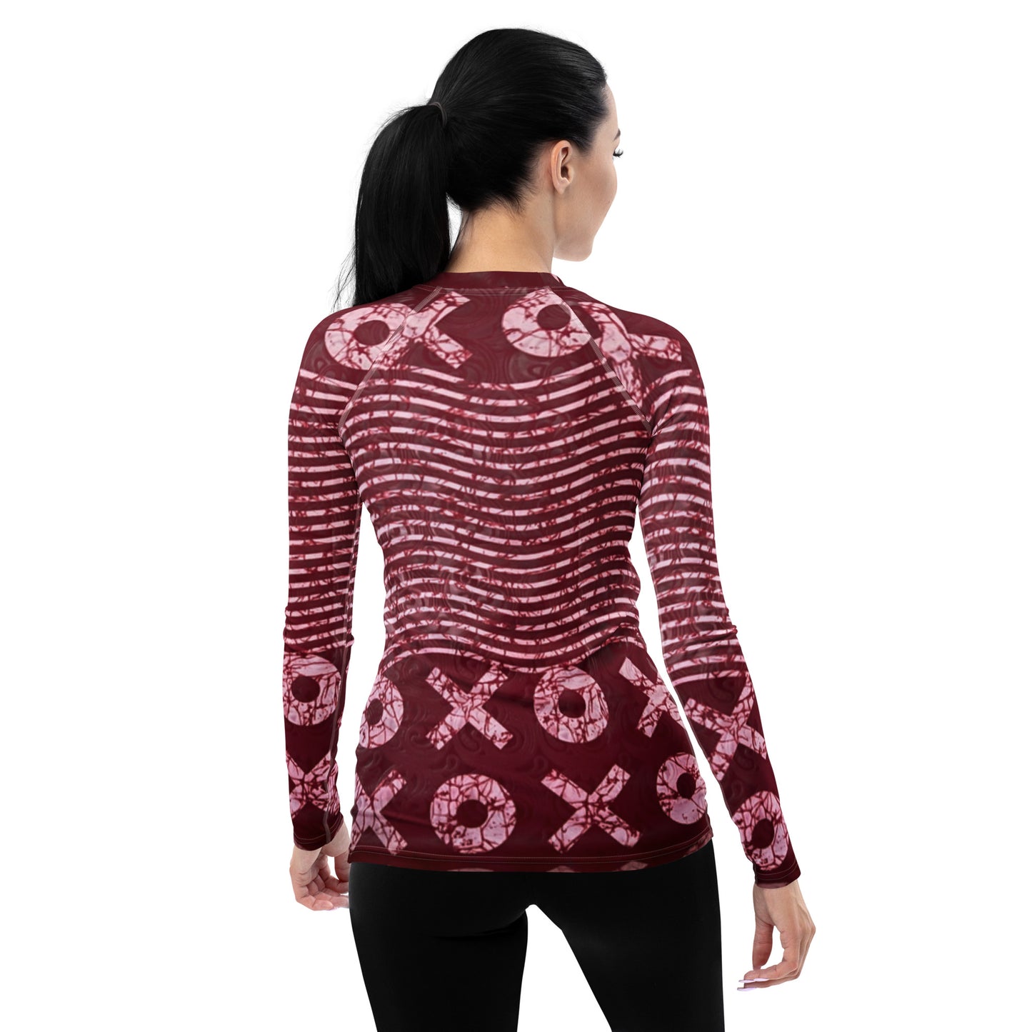 Stripey Adire Women's Rash Guard