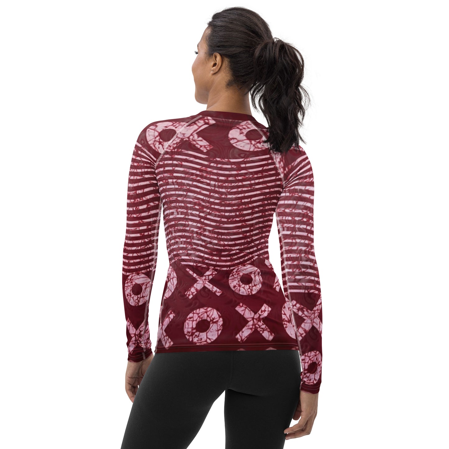 Stripey Adire Women's Rash Guard