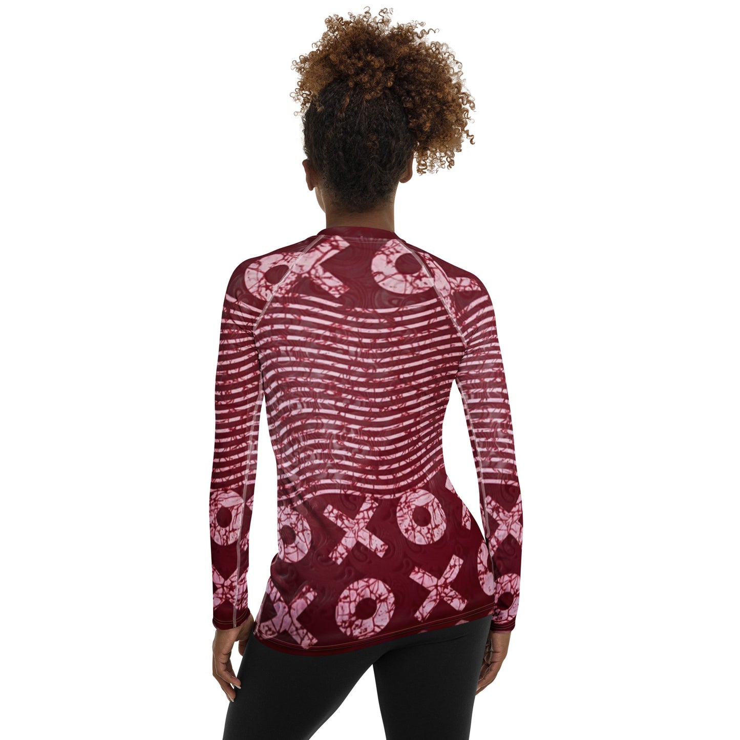 Stripey Adire Women's Rash Guard