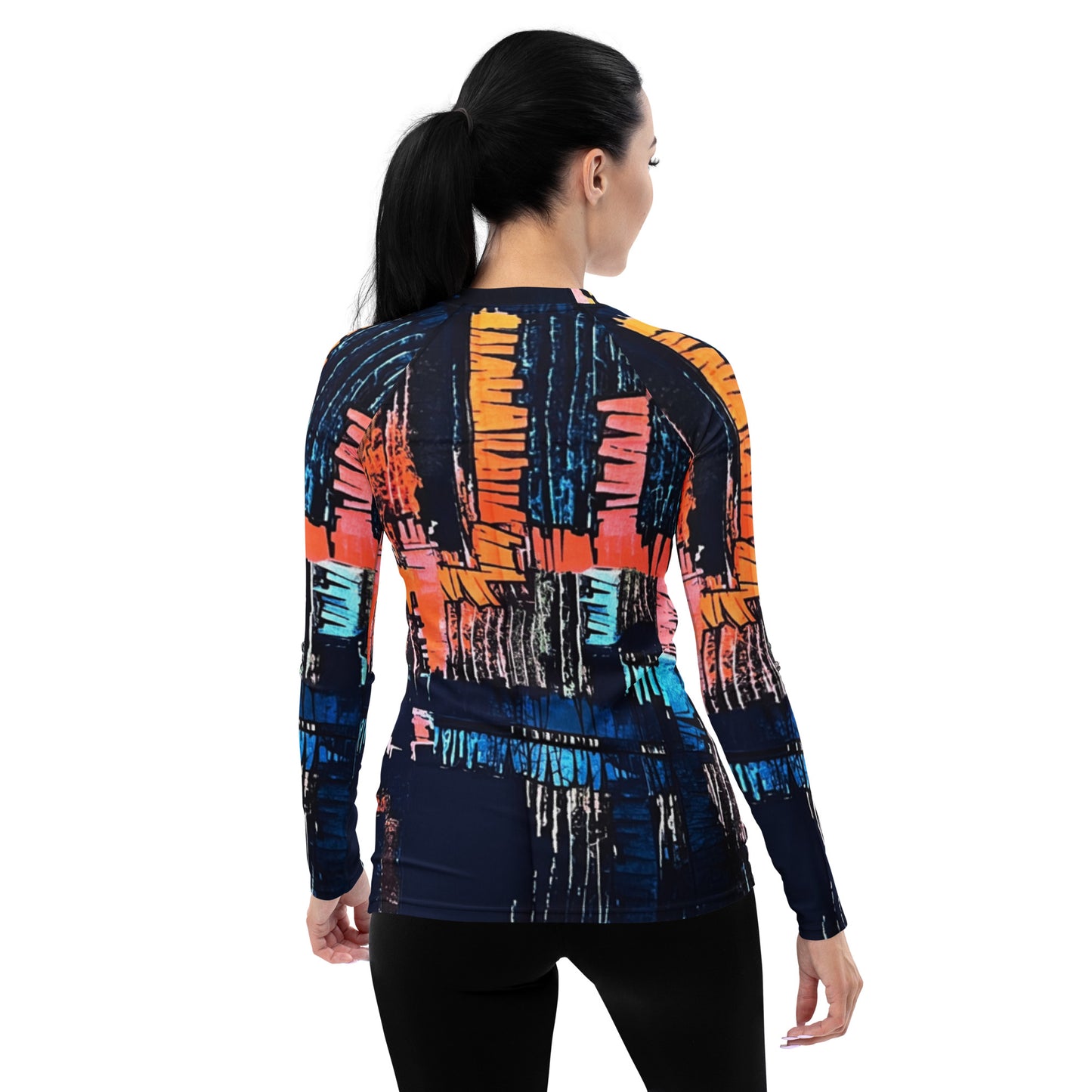 Colourful Adire Women's Rash Guard