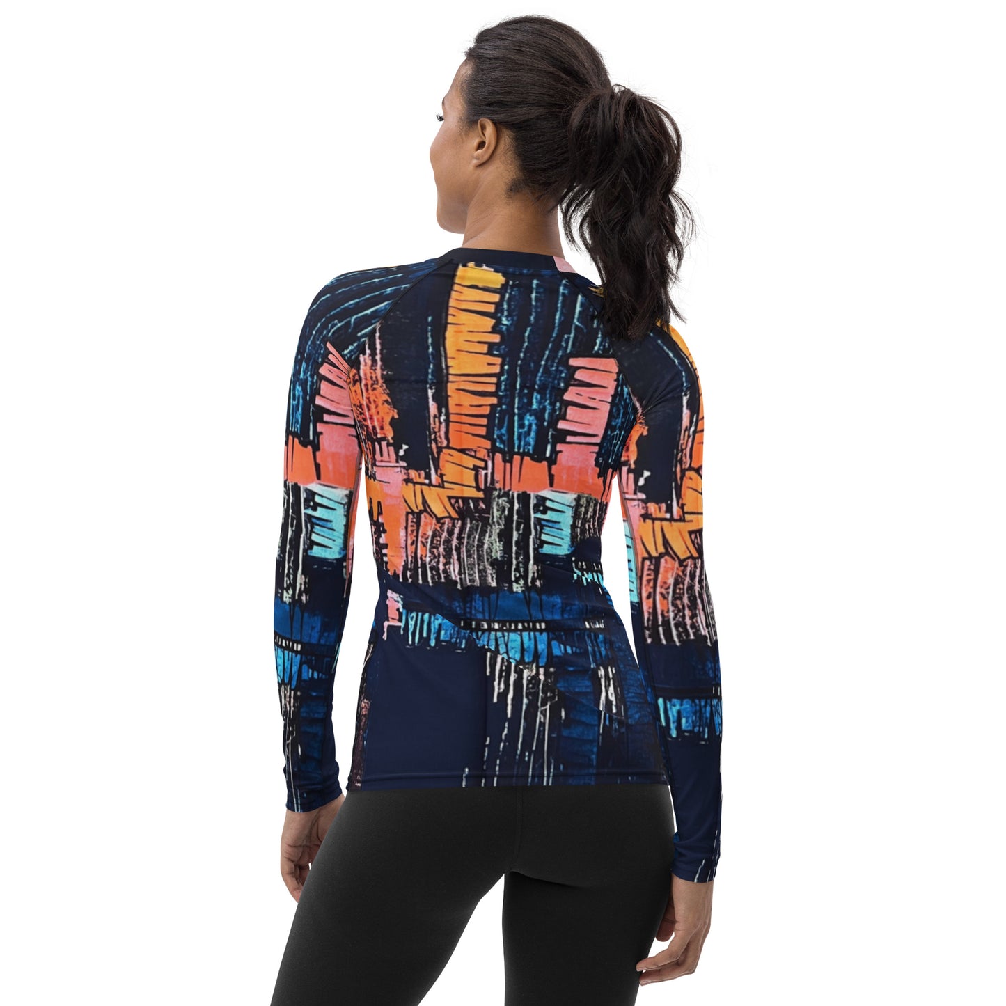 Colourful Adire Women's Rash Guard