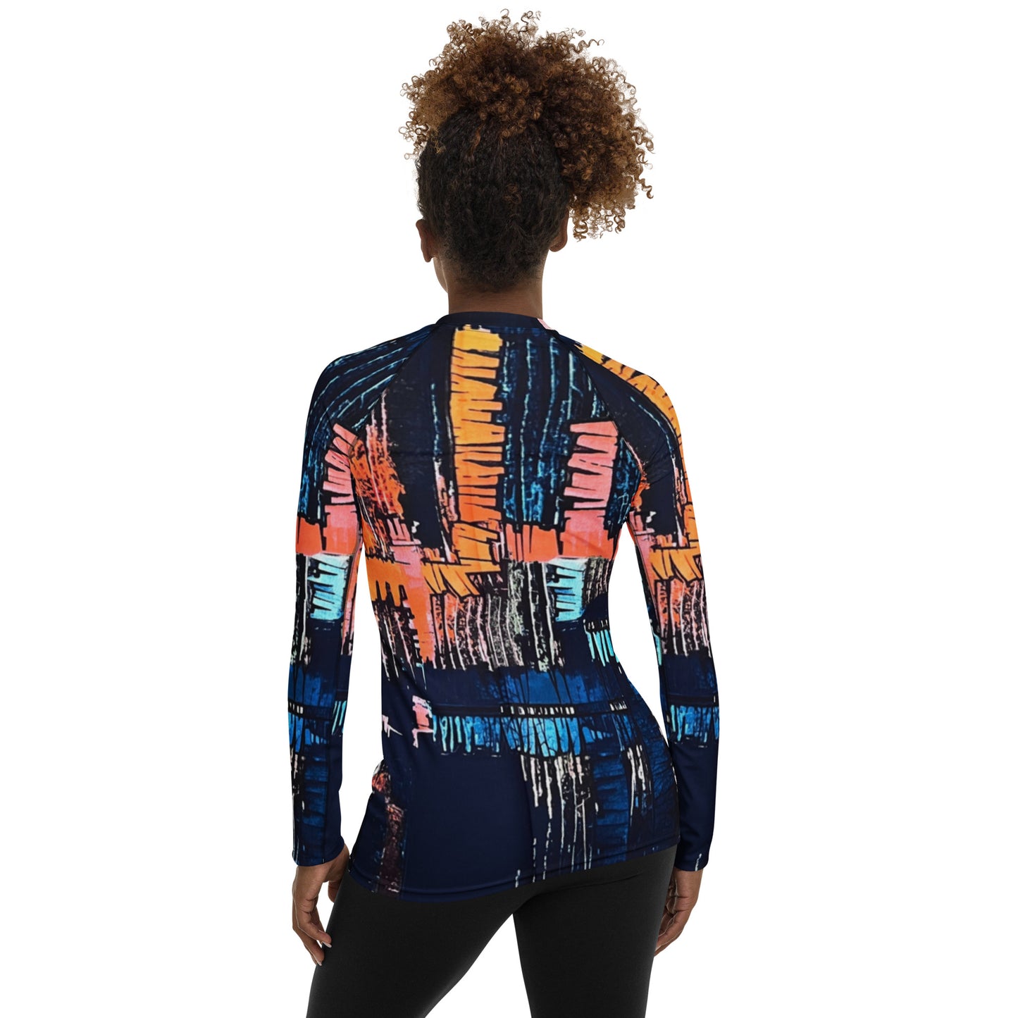 Colourful Adire Women's Rash Guard