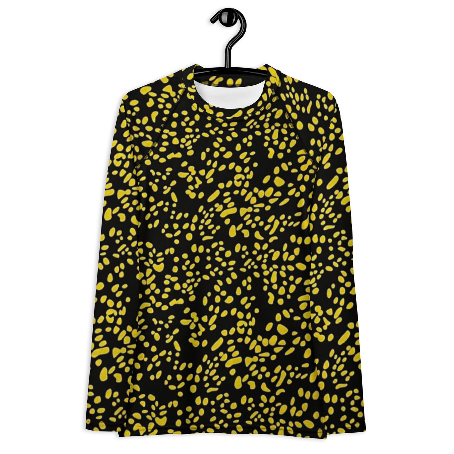 Yellow Dots Adire Women's Rash Guard