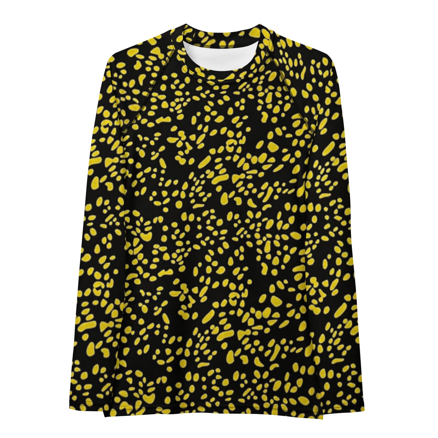 Yellow Dots Adire Women's Rash Guard