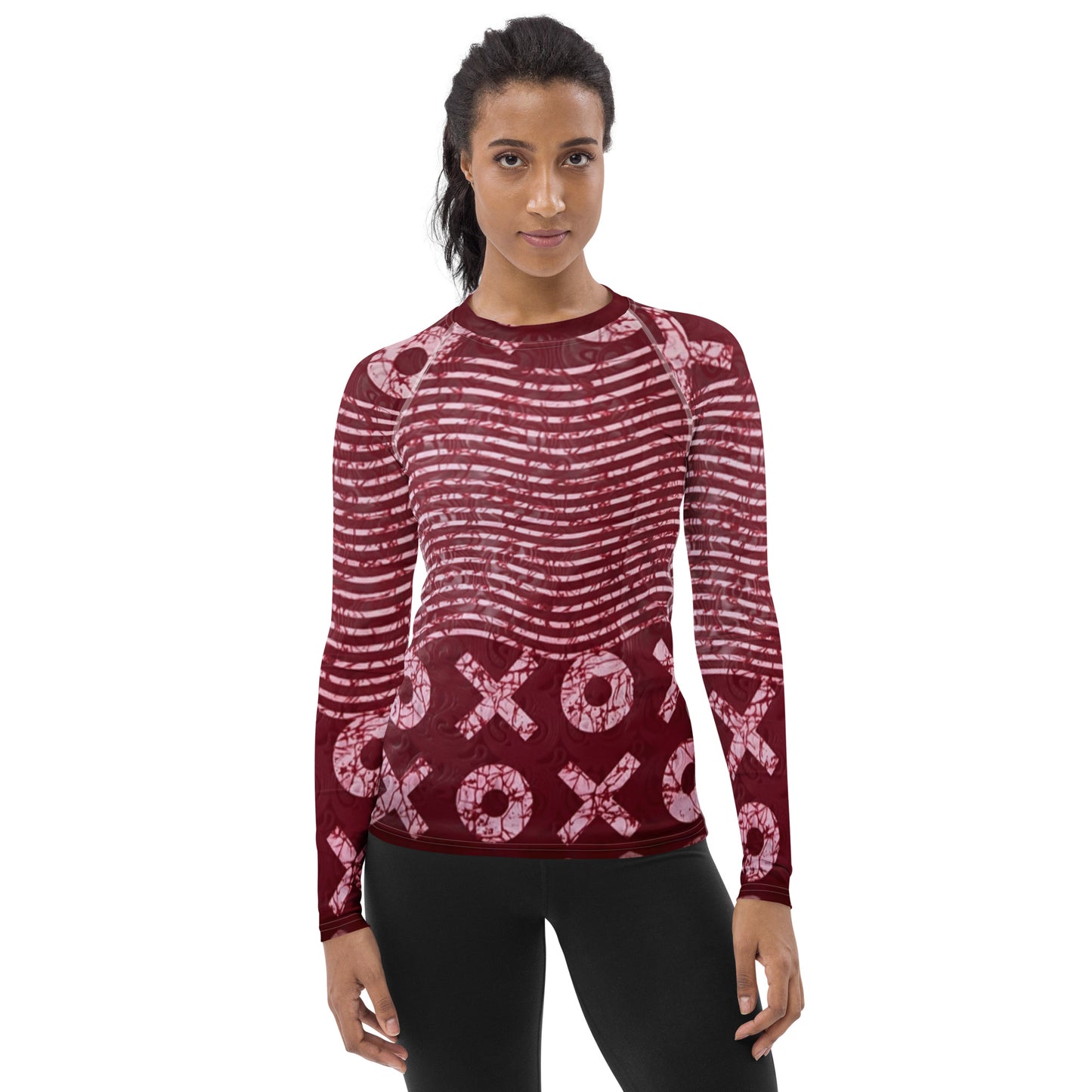 Stripey Adire Women's Rash Guard