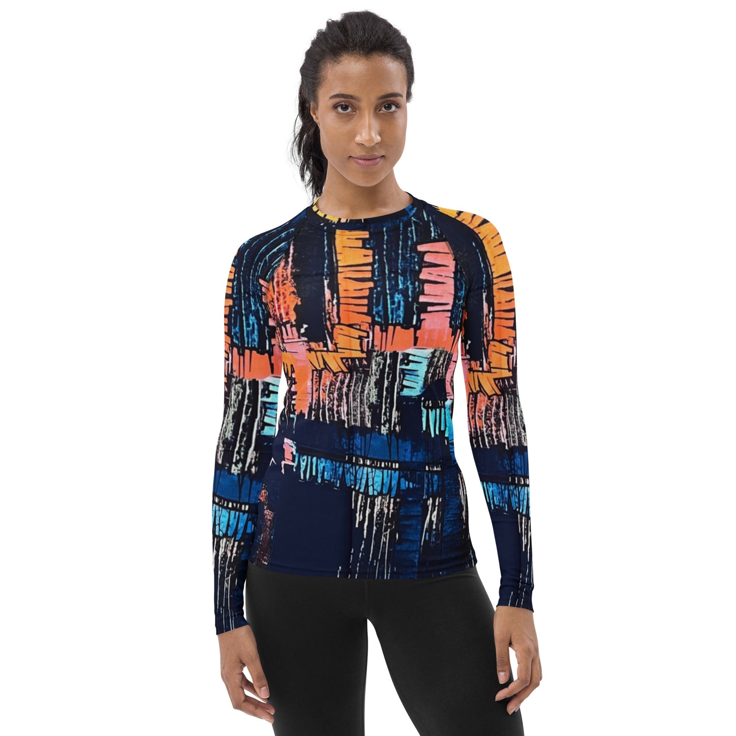 Colourful Adire Women's Rash Guard