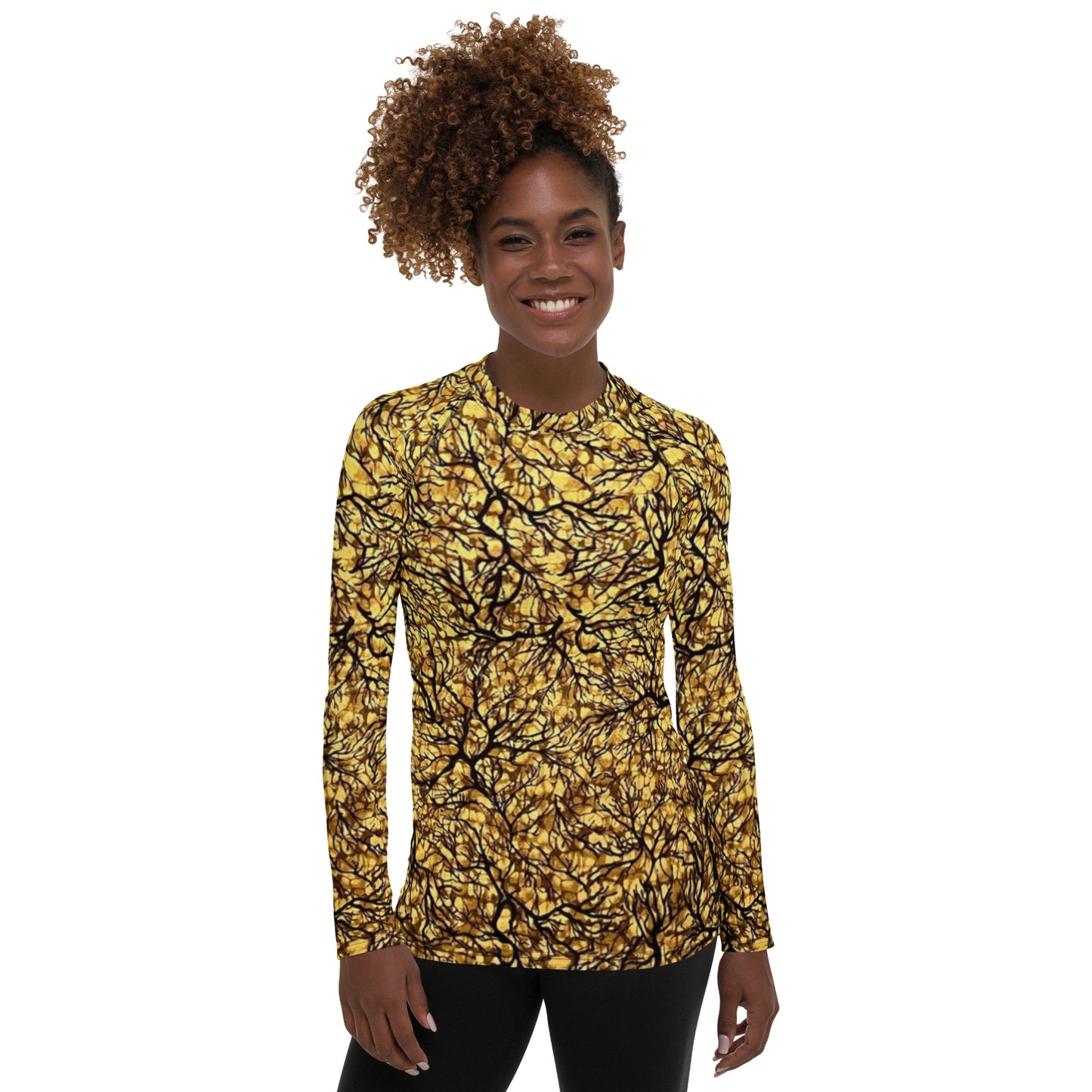 Trees Adire Women's Rash Guard