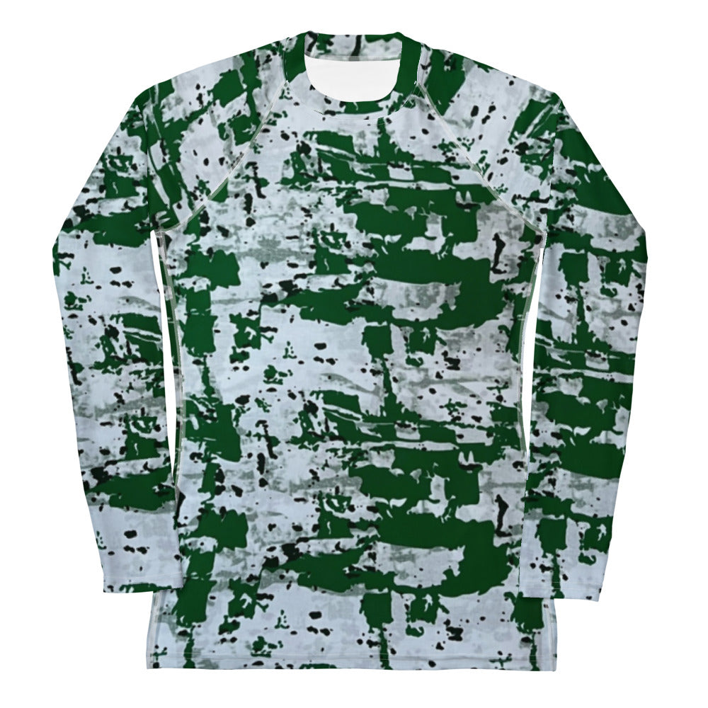 Green Camo Adire Women's Rash Guard