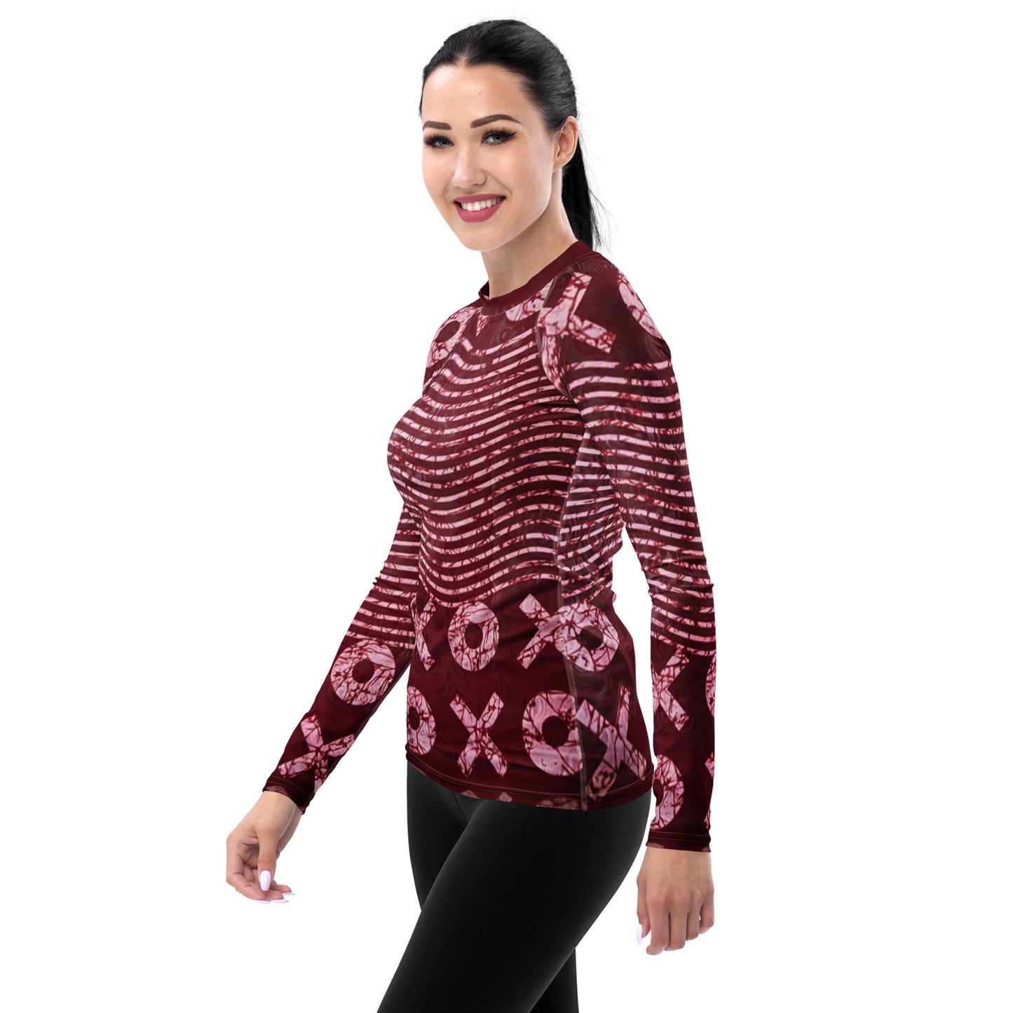 Stripey Adire Women's Rash Guard