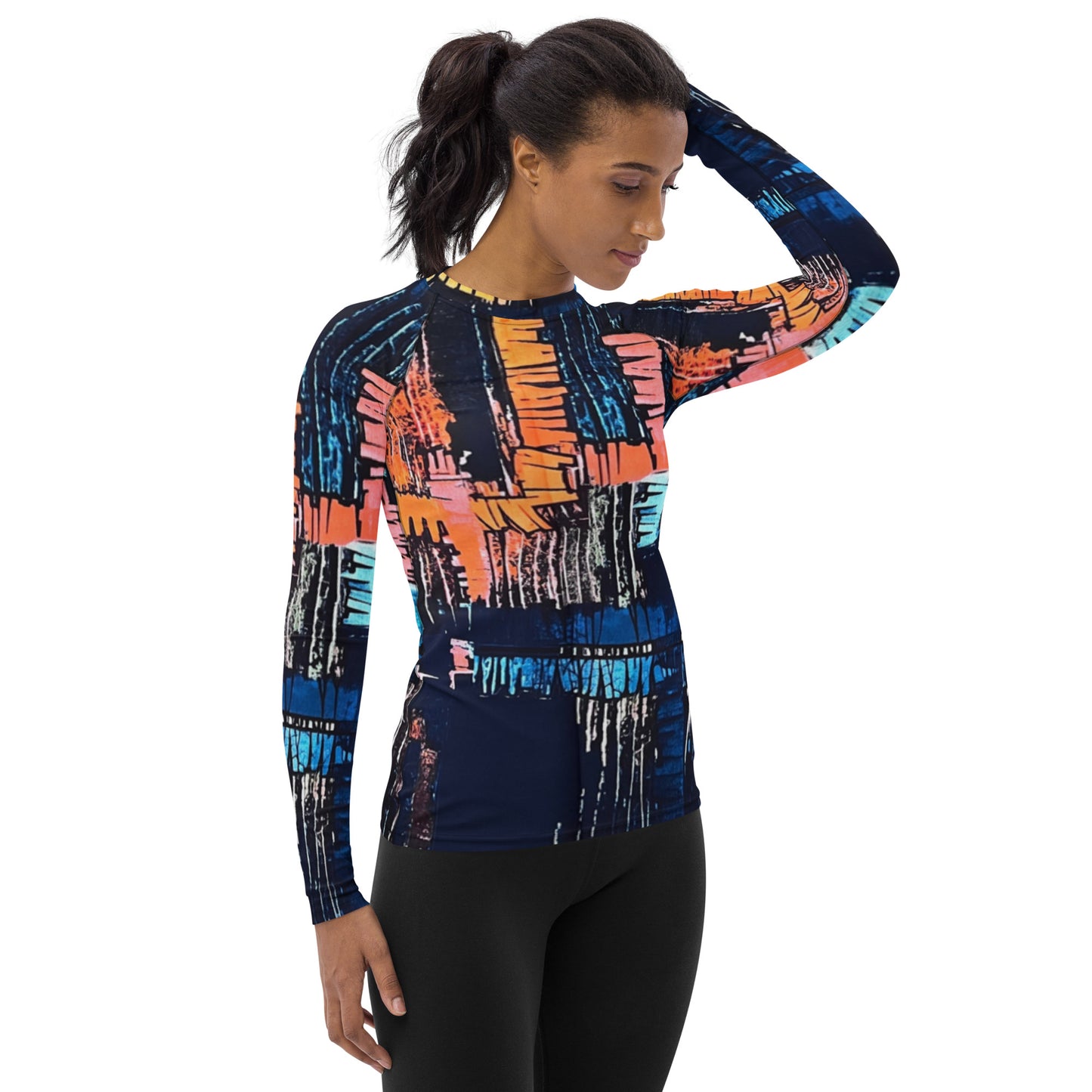 Colourful Adire Women's Rash Guard