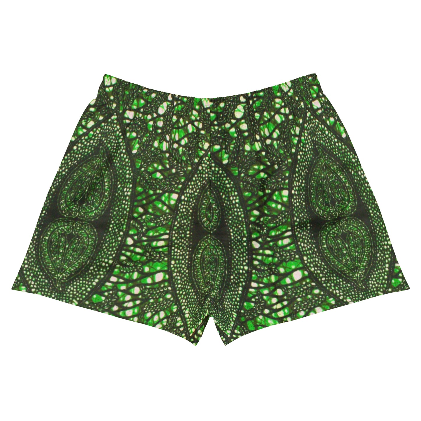 Green Peas Ankara Women’s Recycled Athletic Shorts