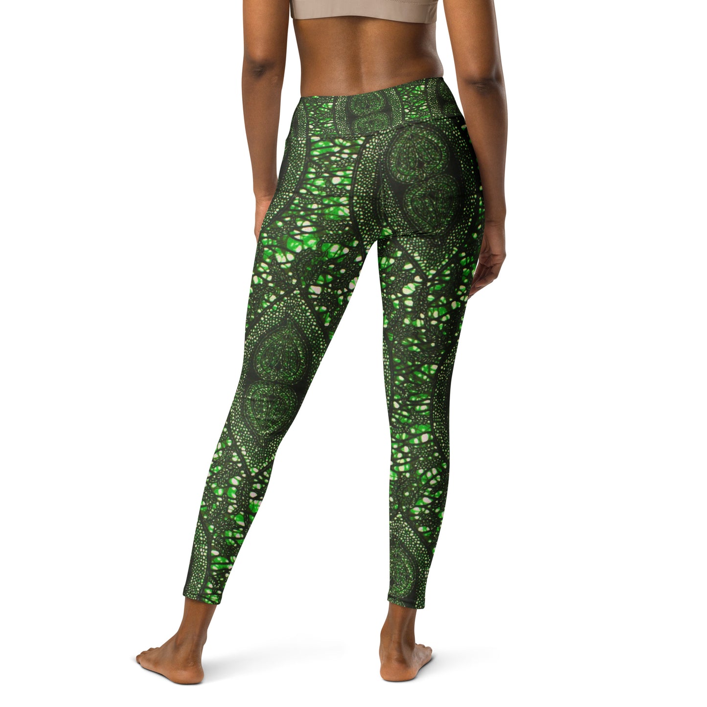 Green Peas Ankara Leggings